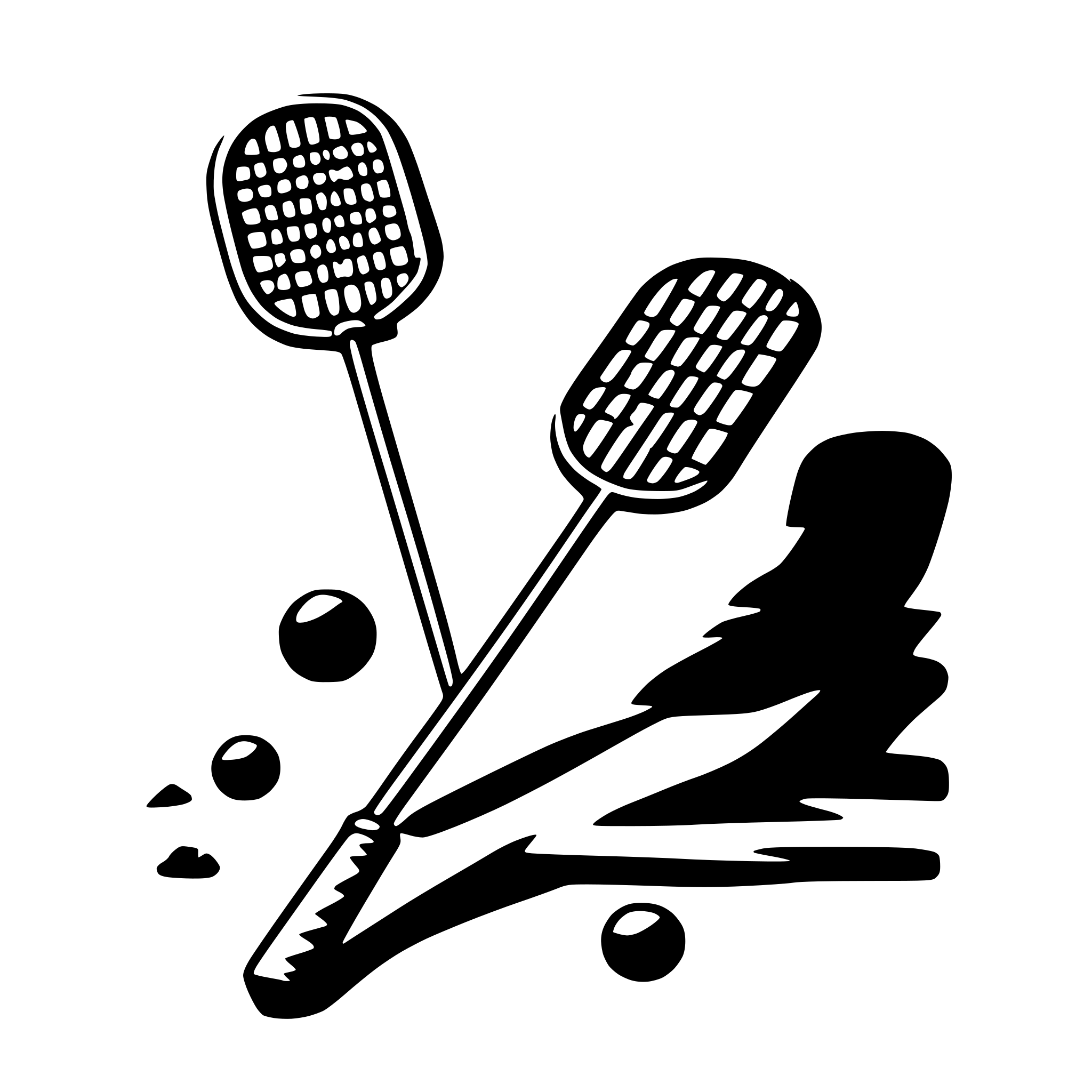 AI-generated SVG of 'badminton'