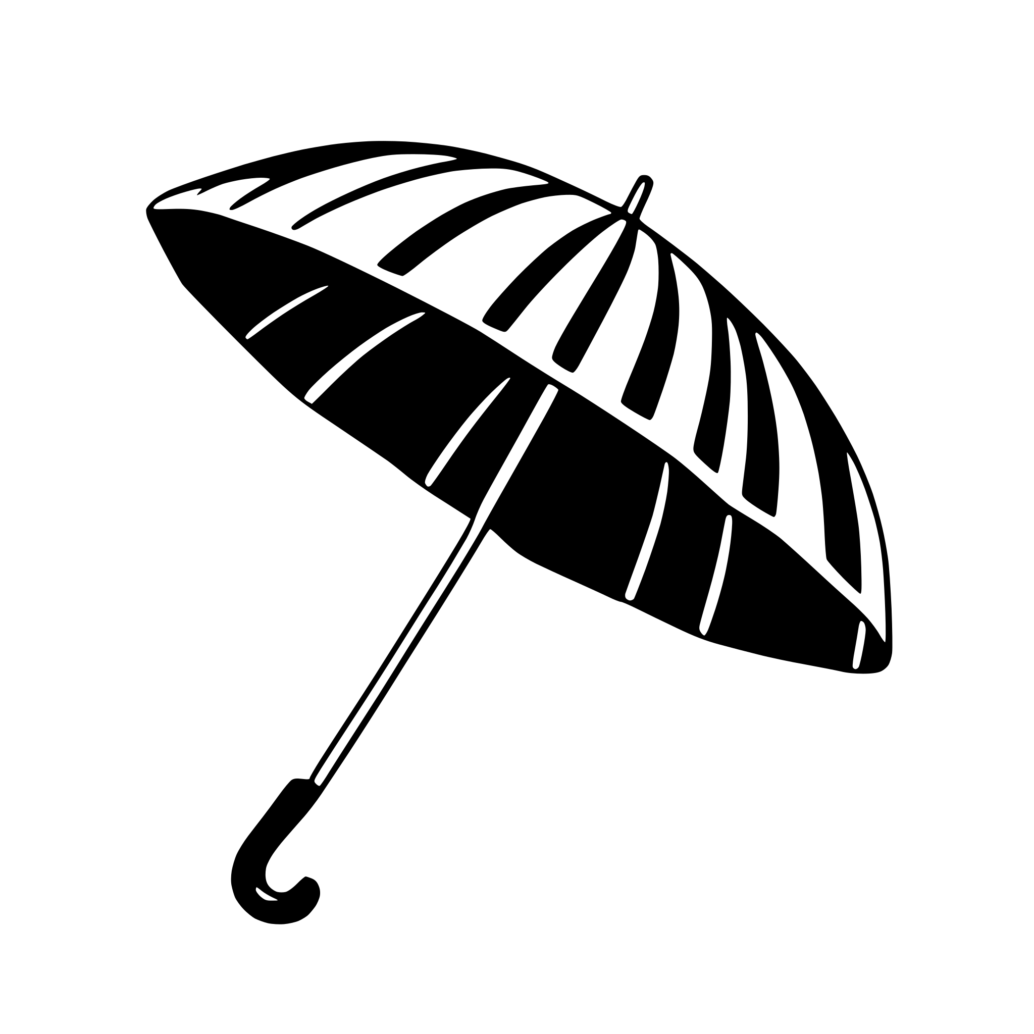 AI-generated SVG of 'umbrella in heavy rain'