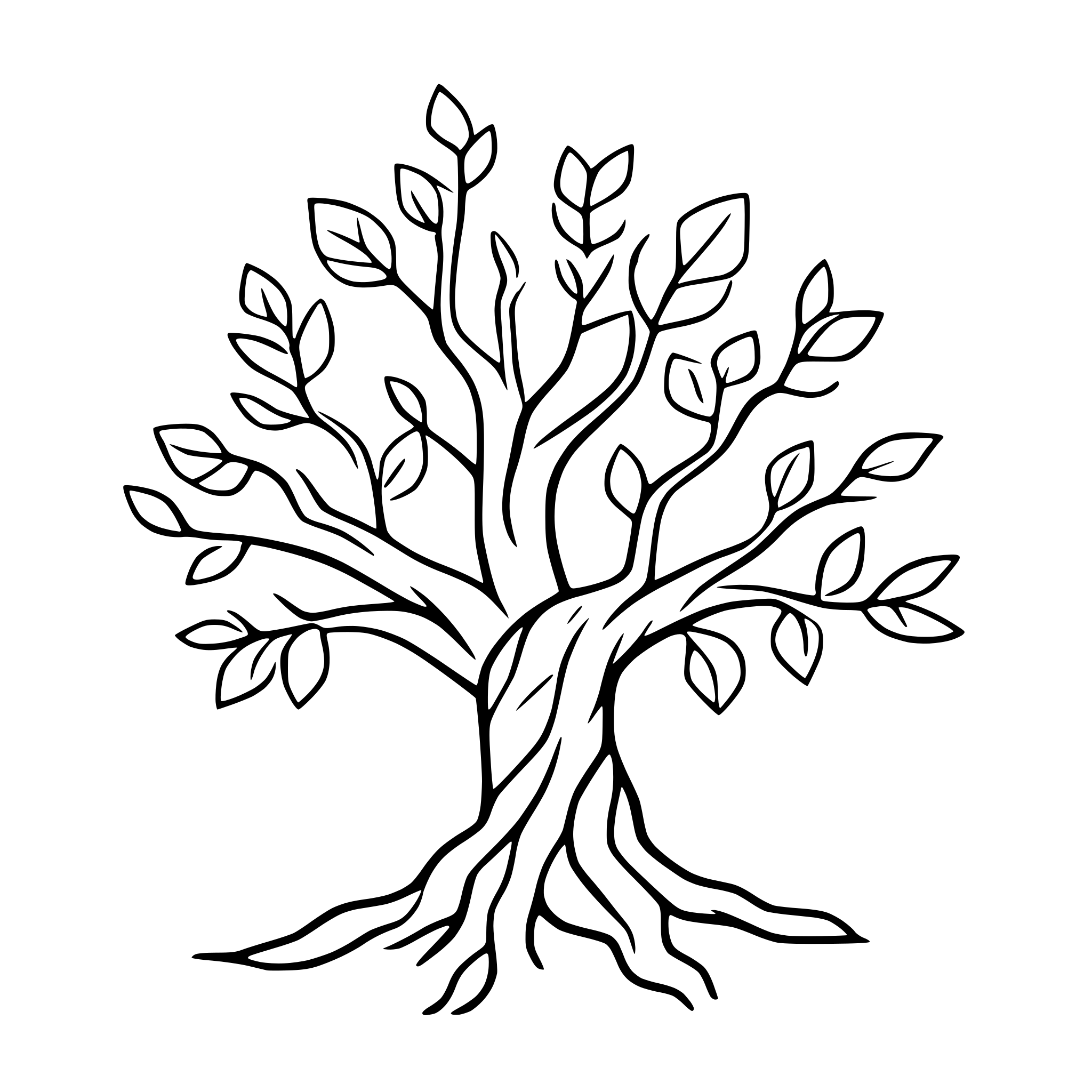 AI-generated SVG of a tangle of roots and vines
