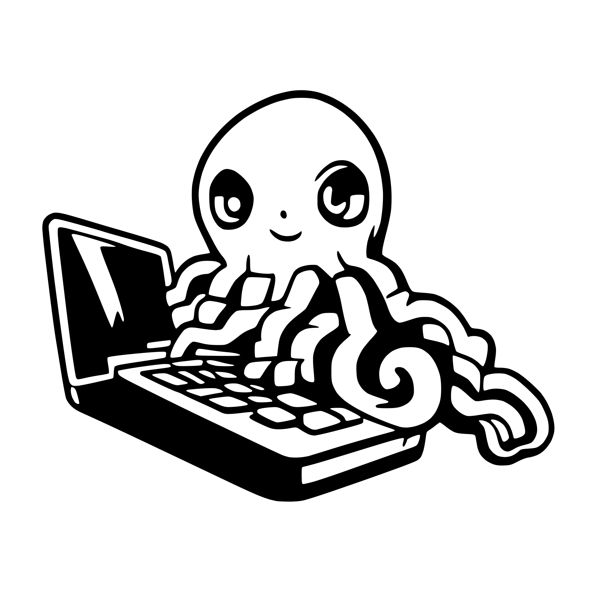 AI-generated SVG of 'hacker octopus'