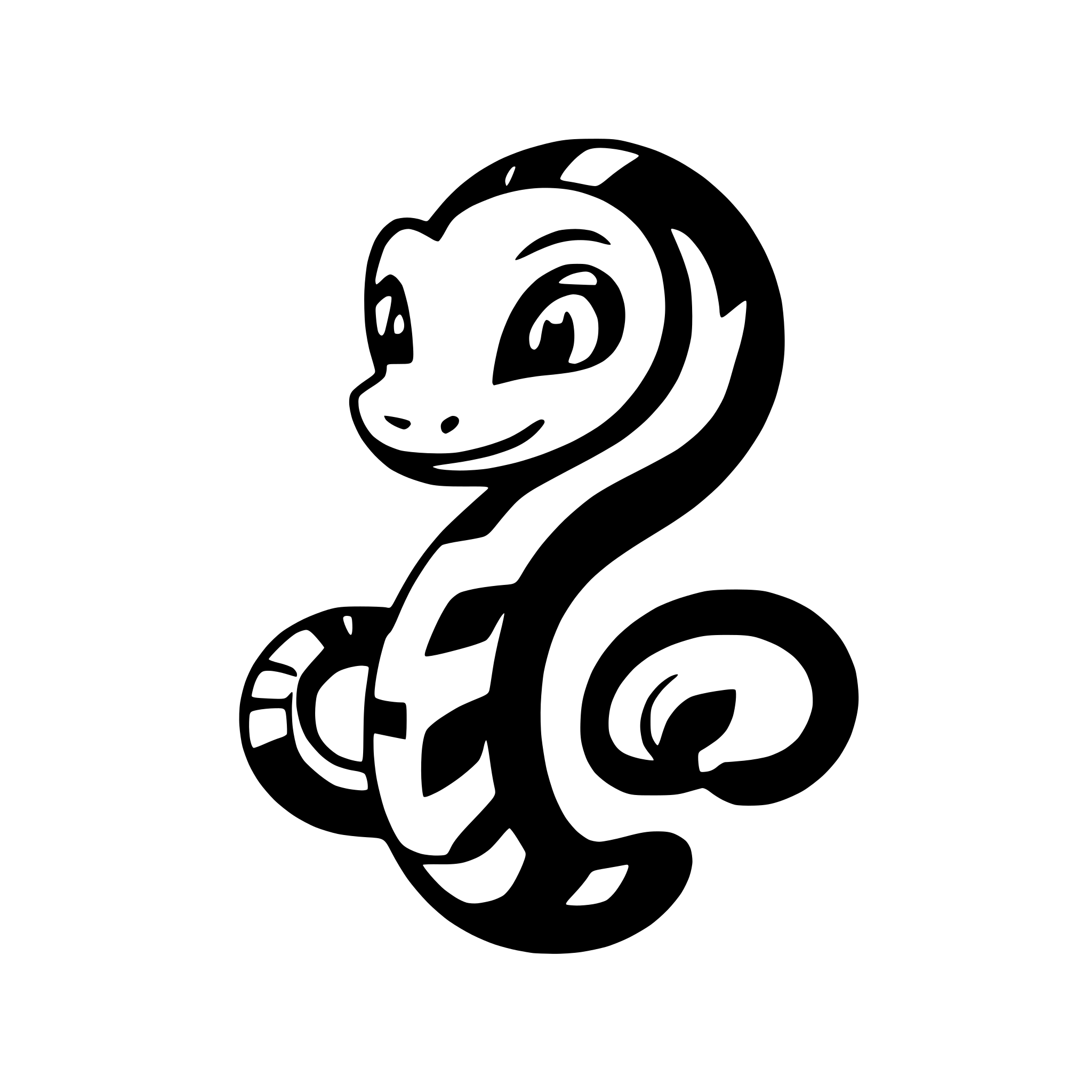 AI-generated SVG of a snake