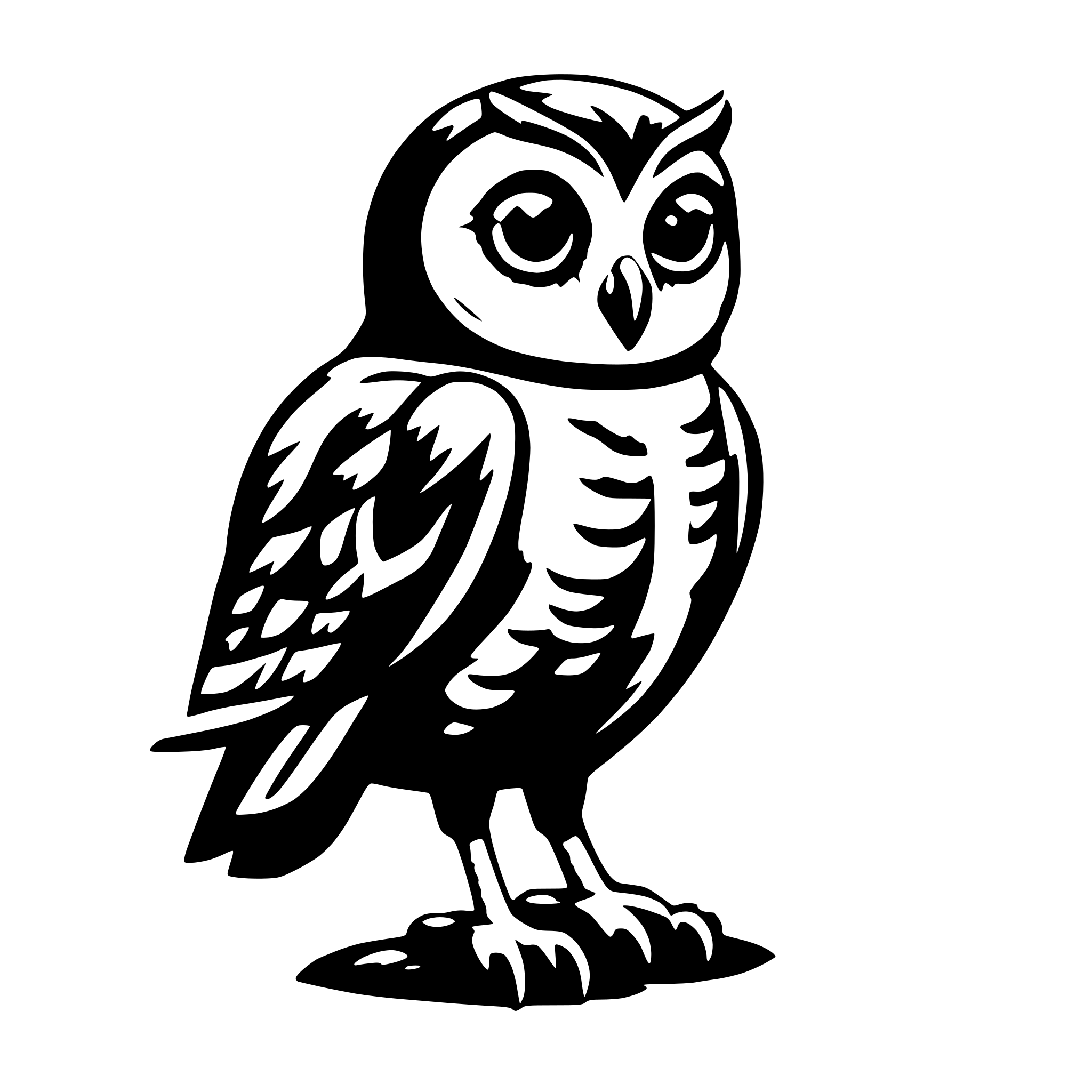 AI-generated SVG of 'An owl'