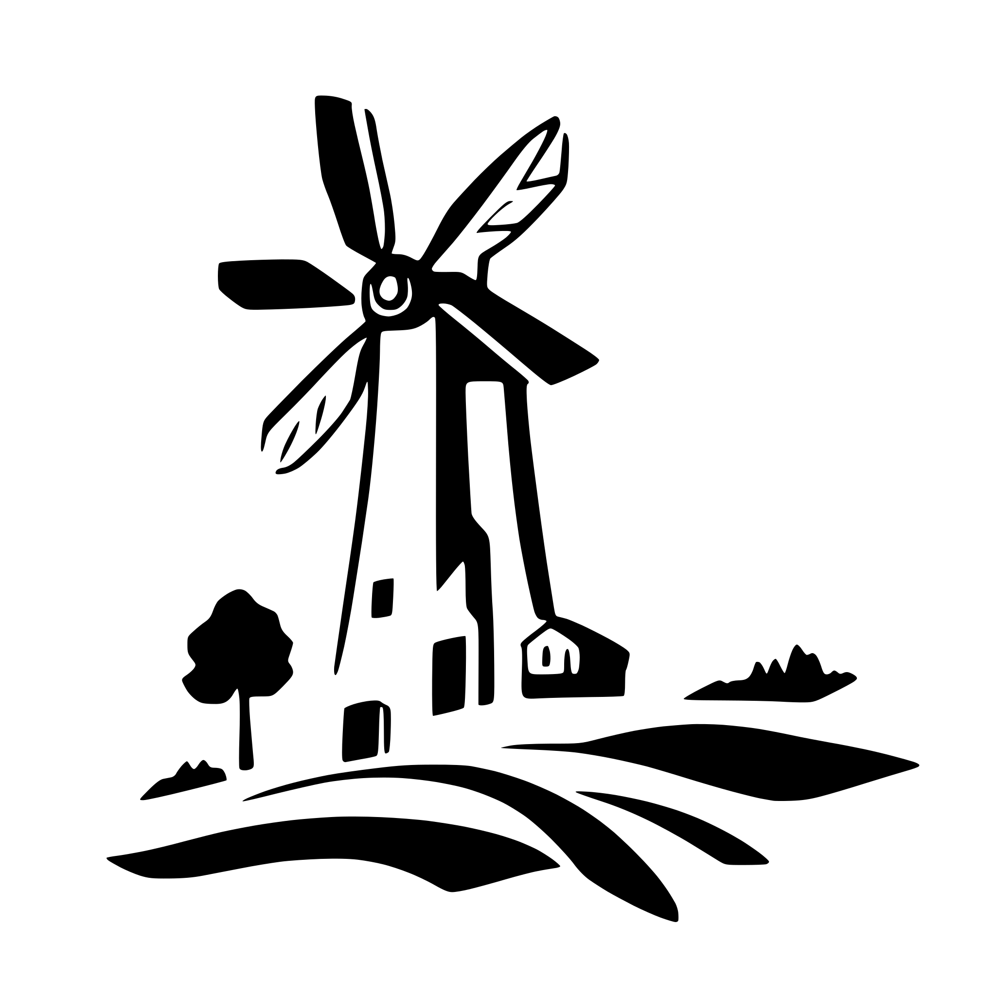 AI-generated SVG of 'windmill in a countryside'
