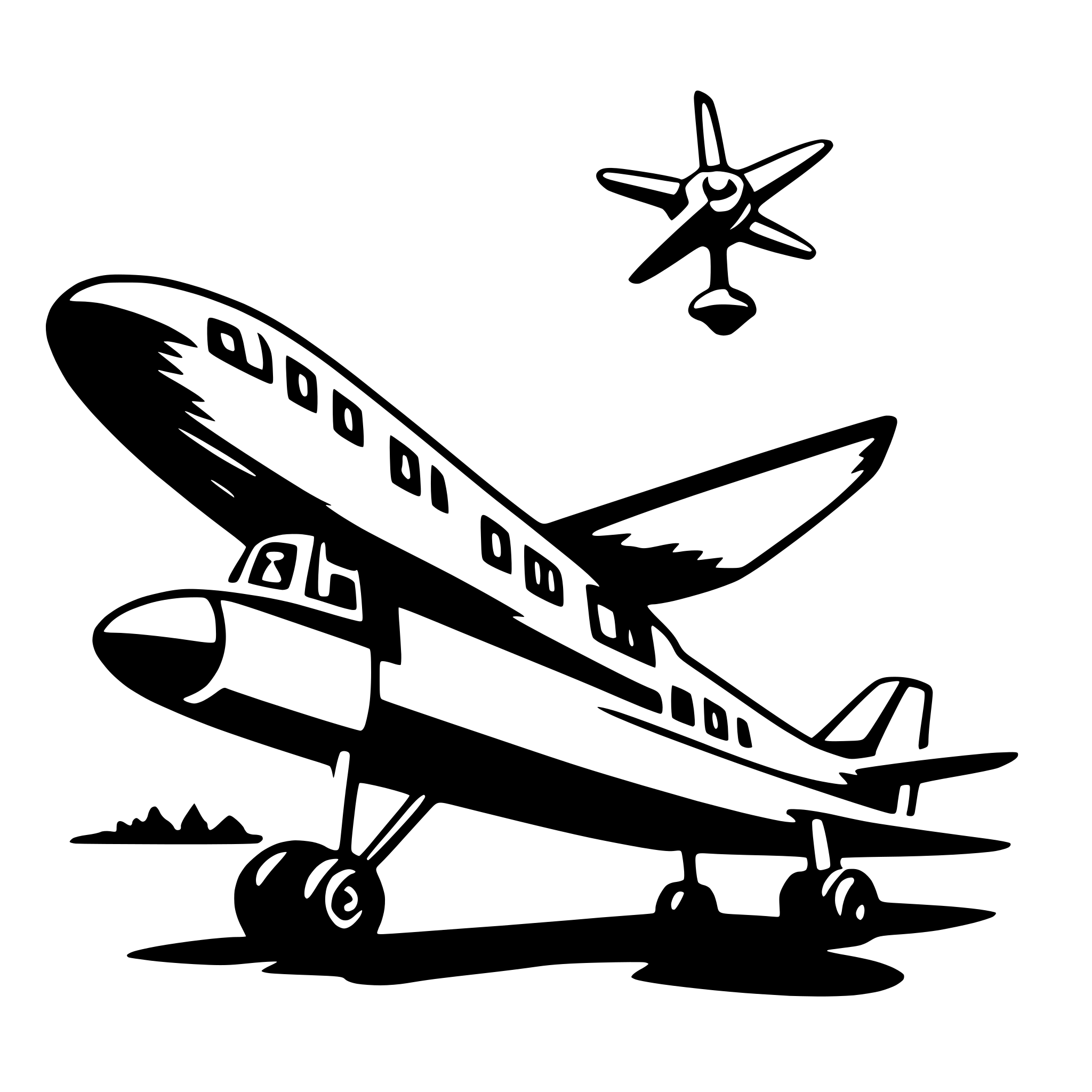 AI-generated SVG of a aircraft