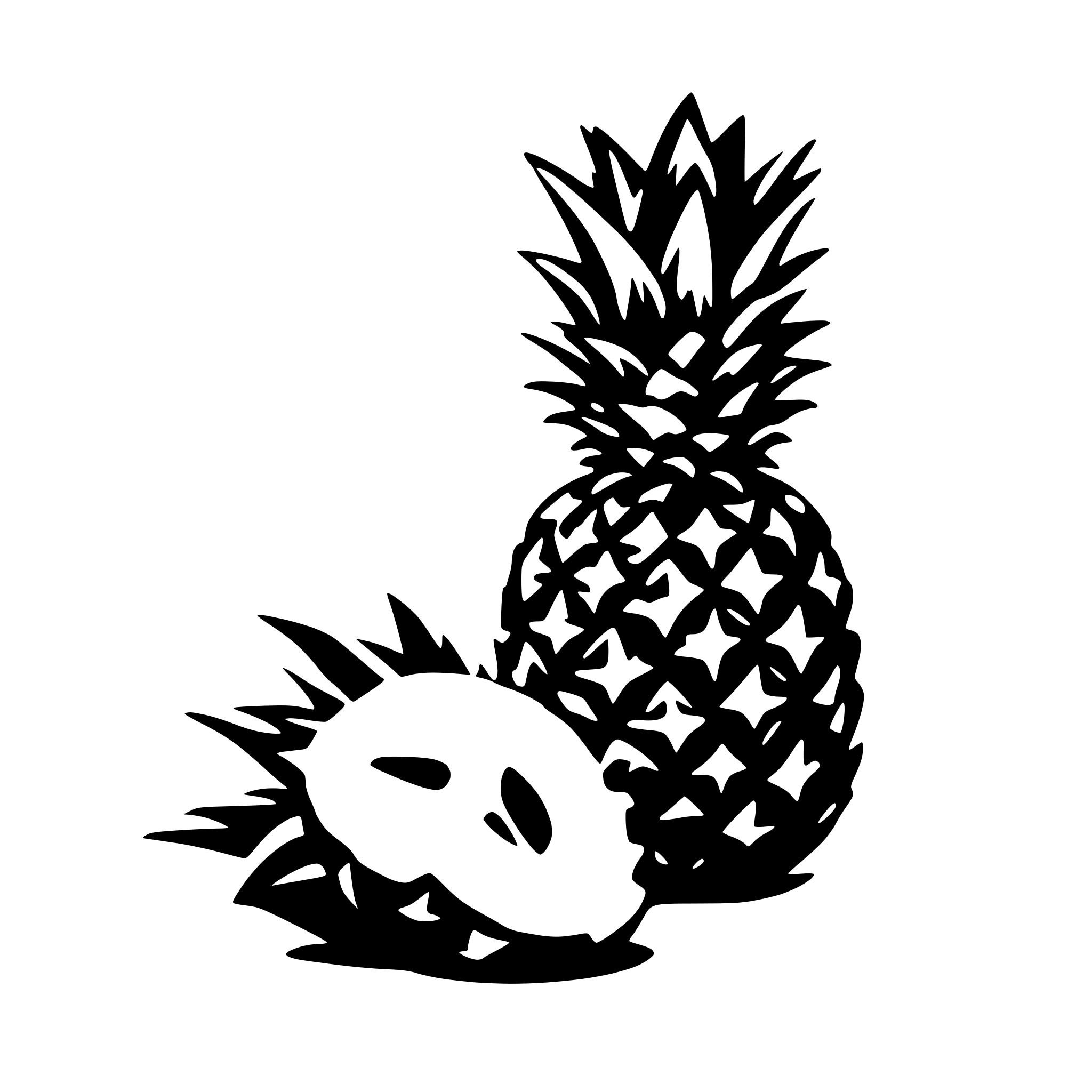 AI-generated SVG of a pineapple