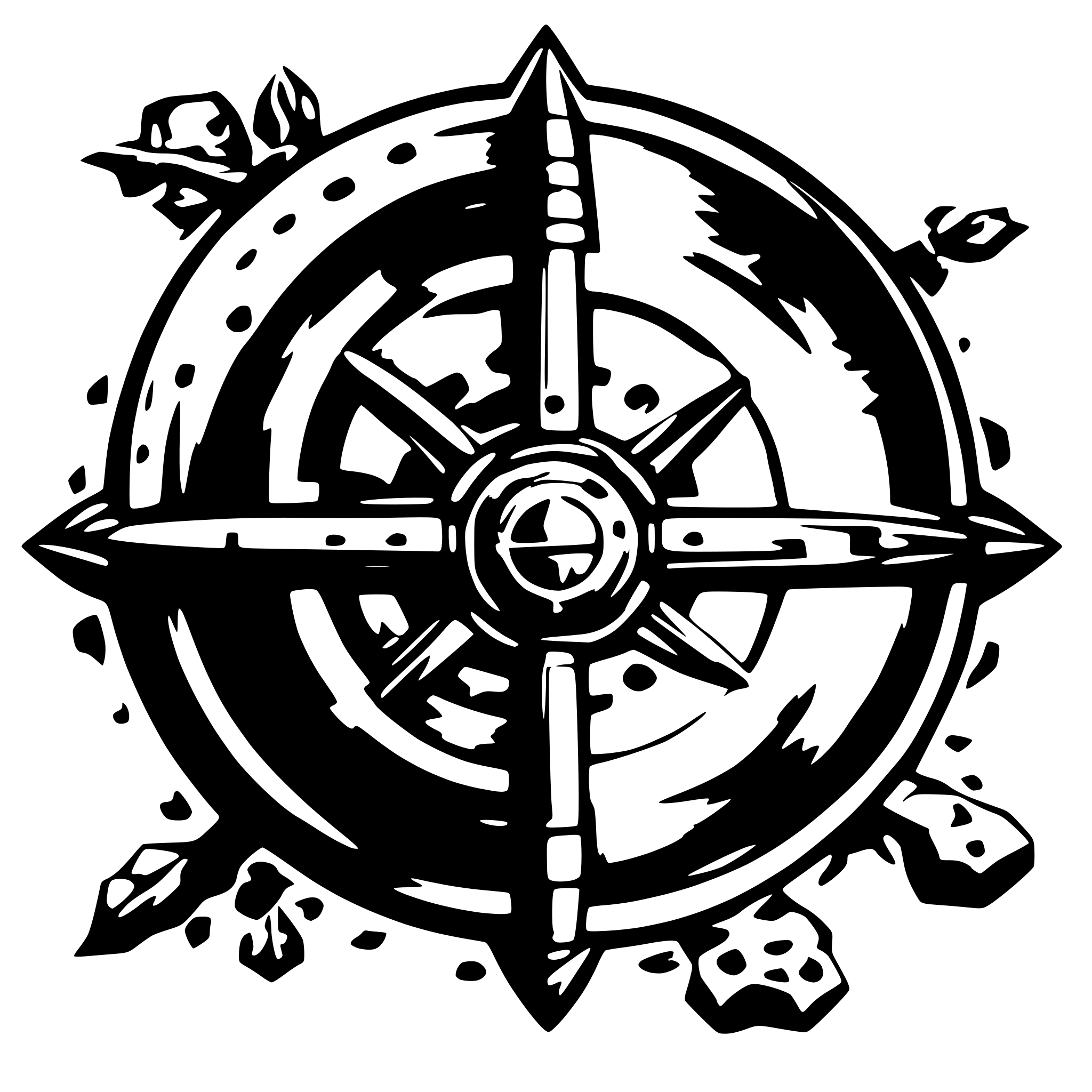 AI-generated SVG of 'medieval spacehip'