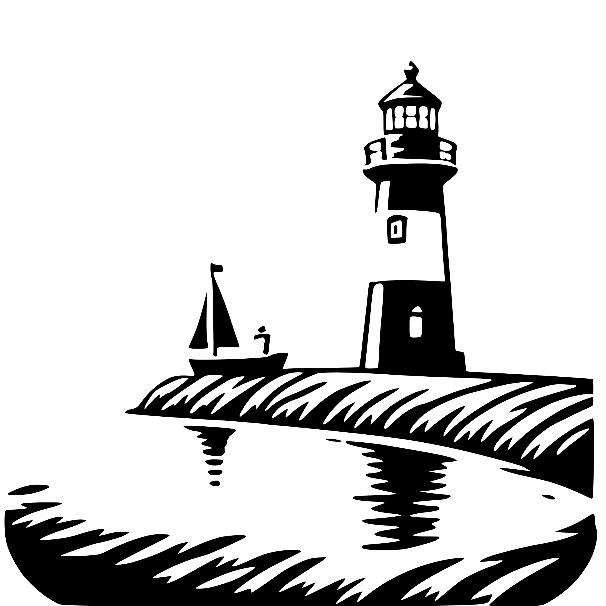 AI-generated SVG of 'sailing past lighthouse'