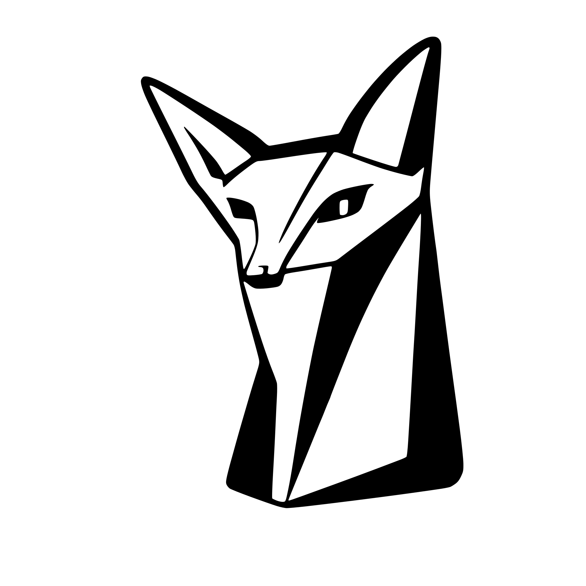AI-generated SVG of a geometric fox, no background