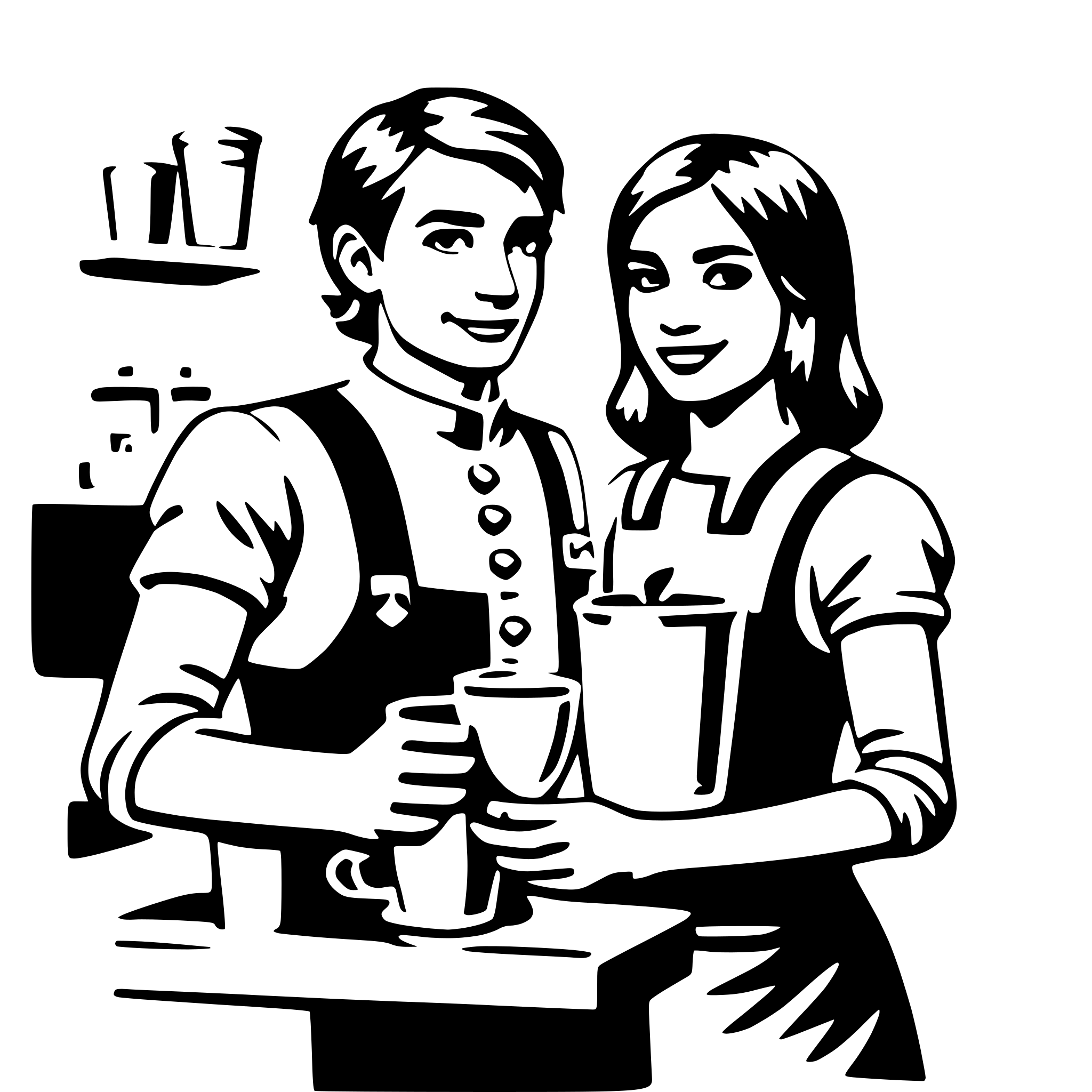 AI-generated SVG of a barista