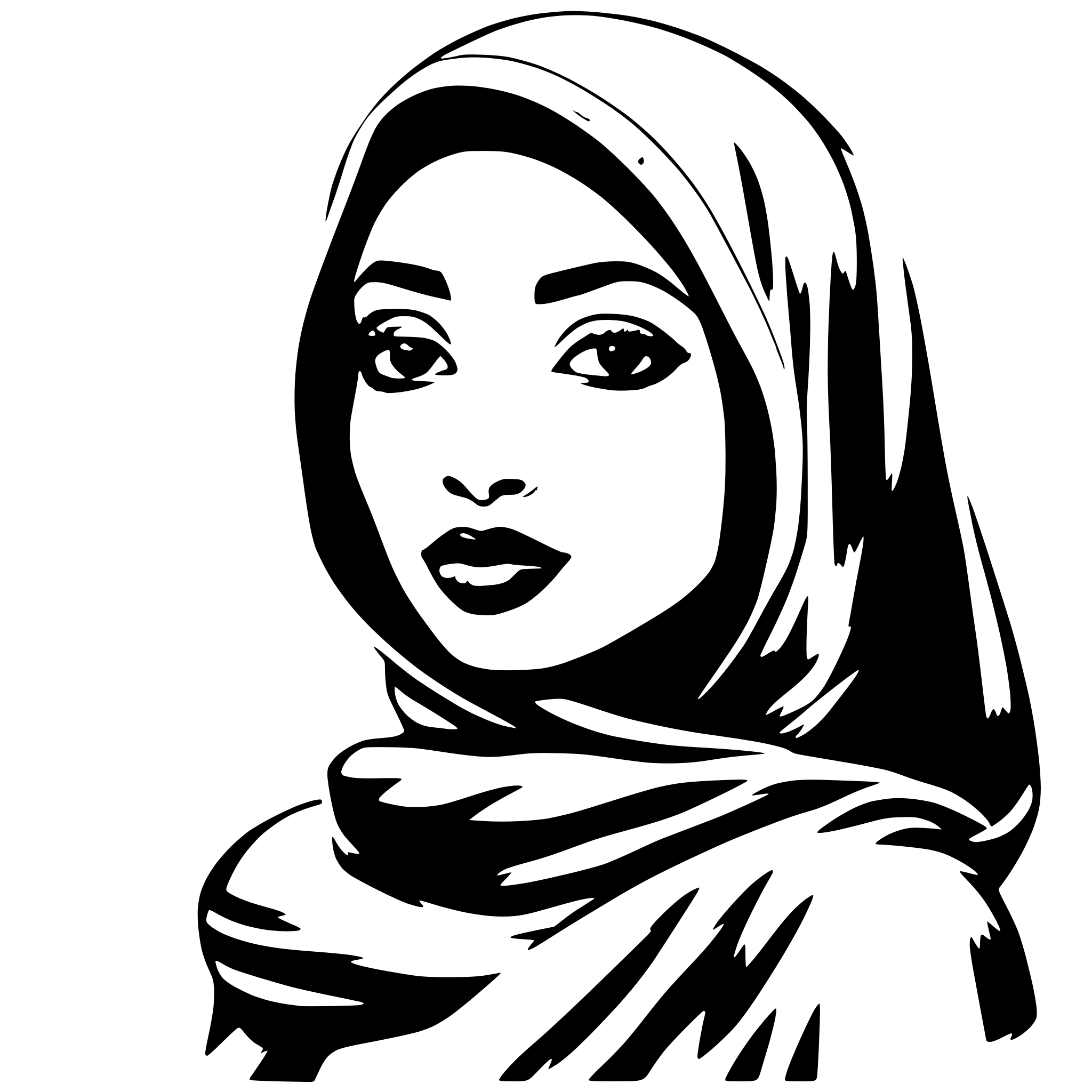 AI-generated SVG of 'beautiful african woman in hijab'