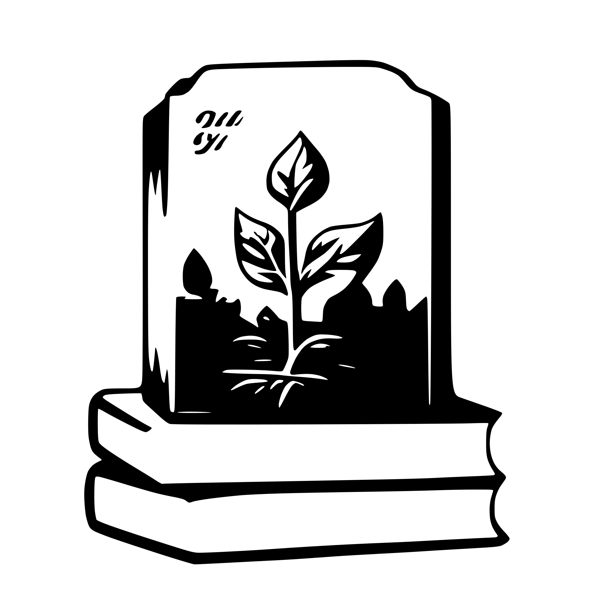 AI-generated SVG of a book