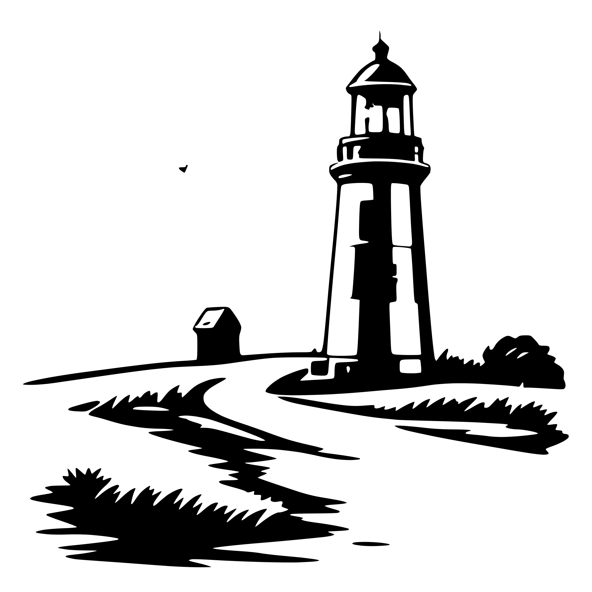 AI-generated SVG of 'lighthouse pilsum'