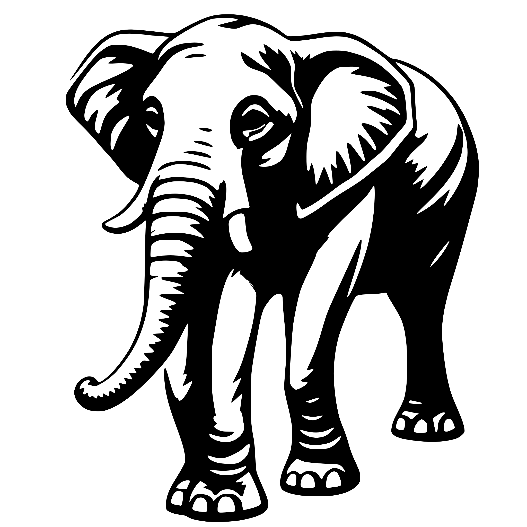 AI-generated SVG of a elephant