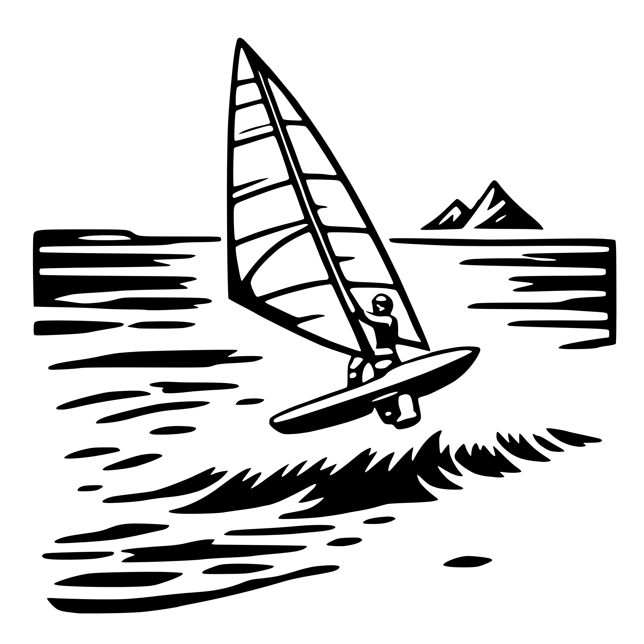 AI-generated SVG of 'wind surfing waves'