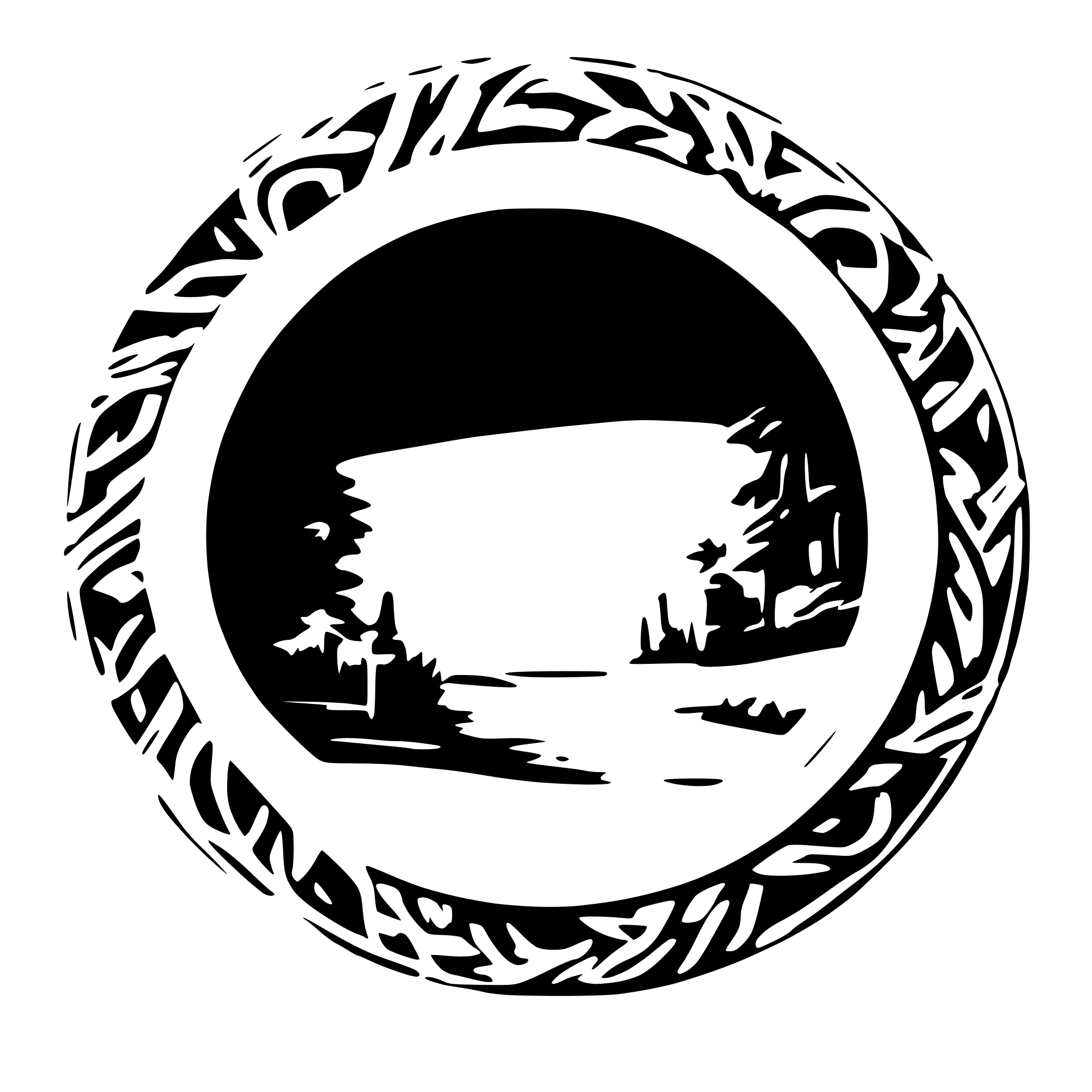 AI-generated SVG of 'circle frame'