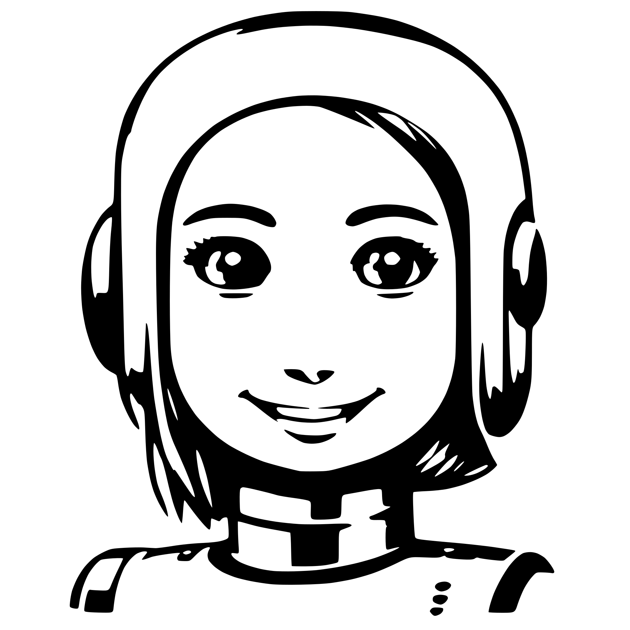 AI-generated SVG of 'AI Robot Girl Smiling'