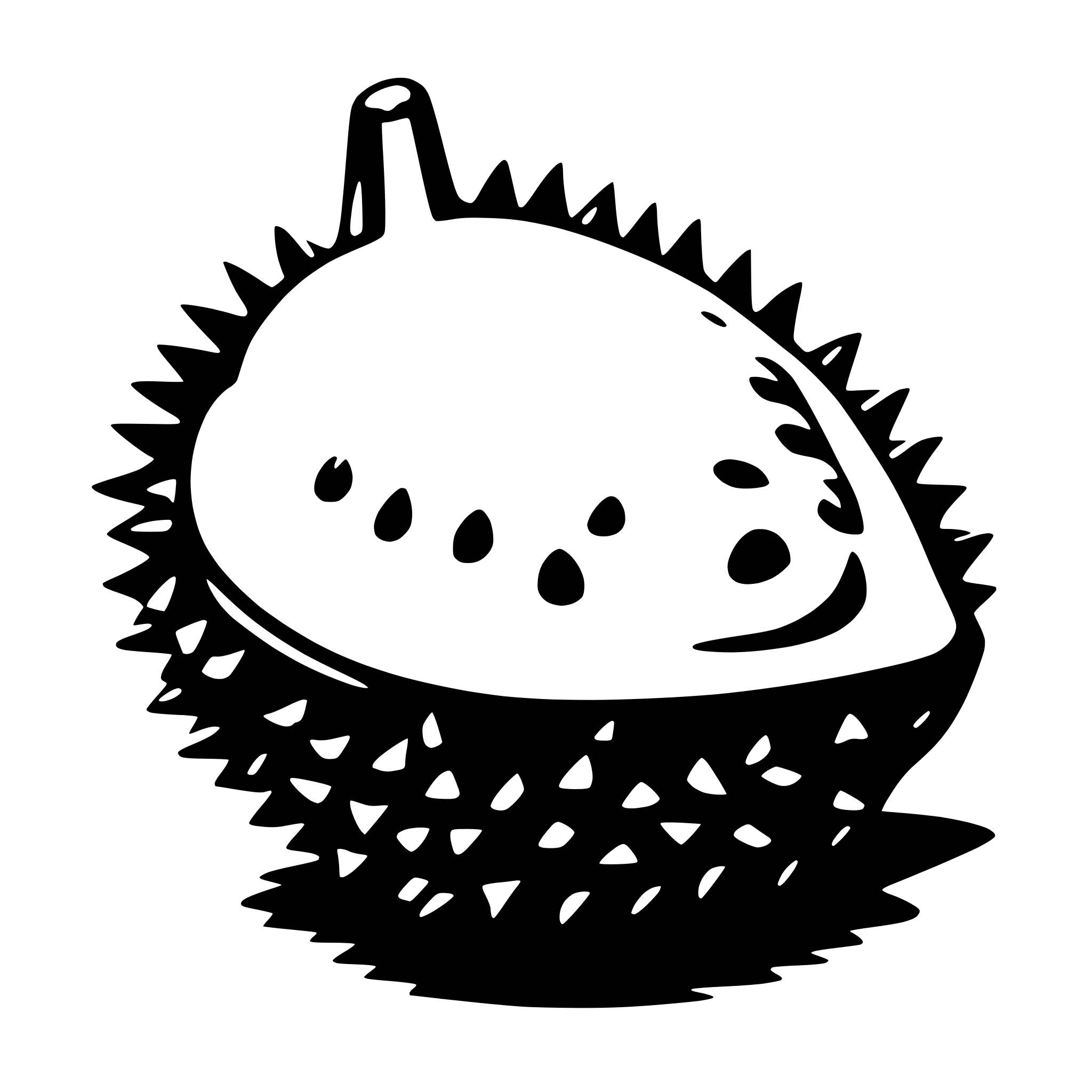 AI-generated SVG of 'durian'