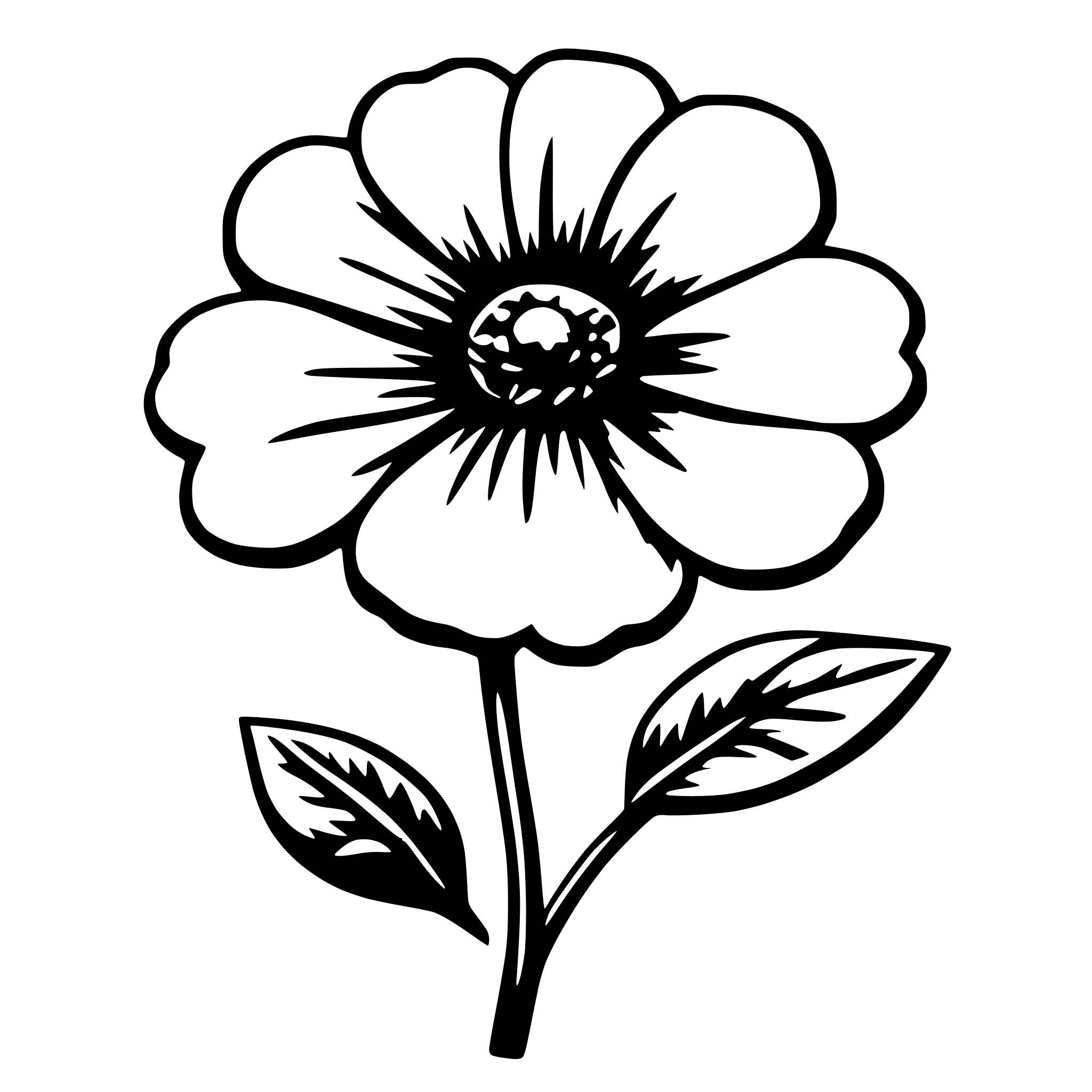 AI-generated SVG of 'flower'