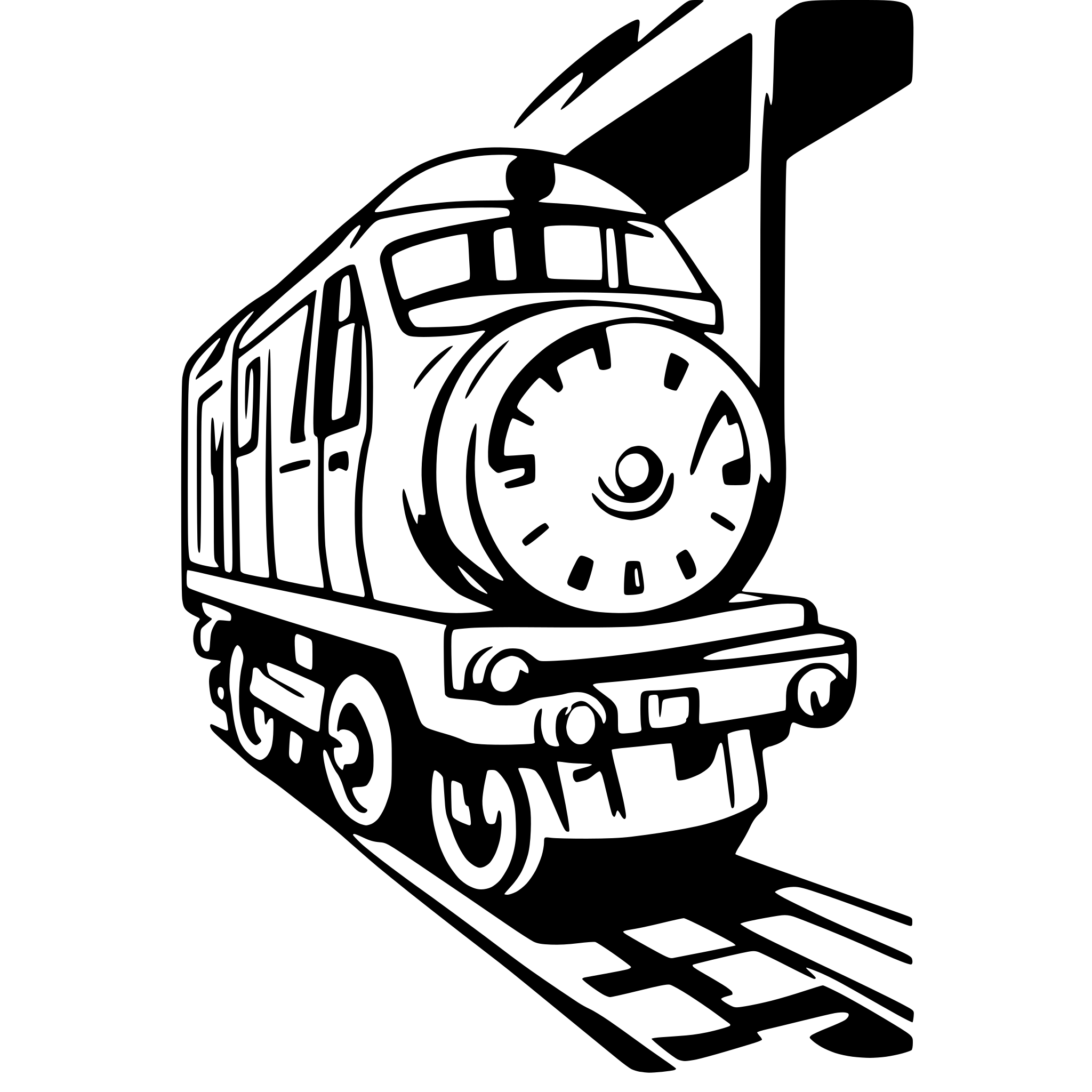 AI-generated SVG of a ala train, image of speed. Gagtungr.