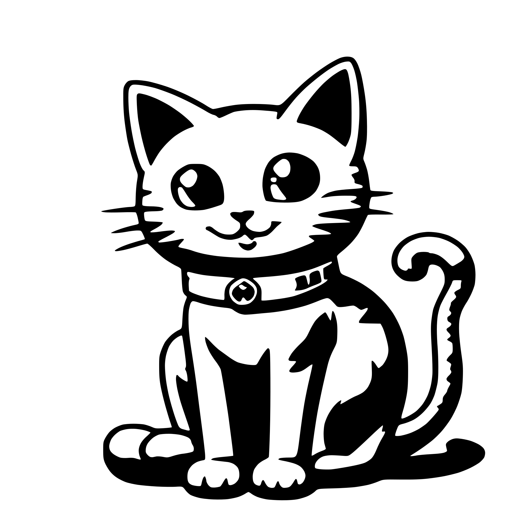 AI-generated SVG of 'kawaii luckycat'