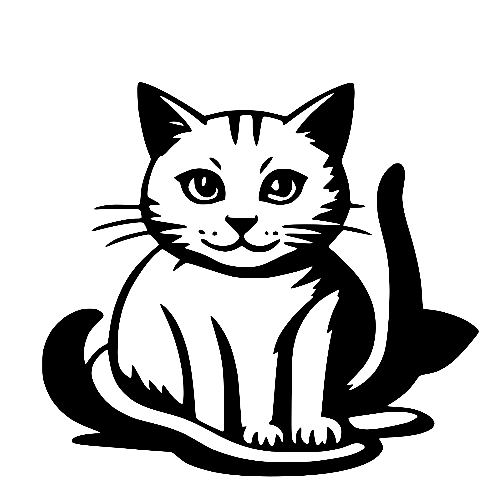 AI-generated SVG of 'svg cat simple'