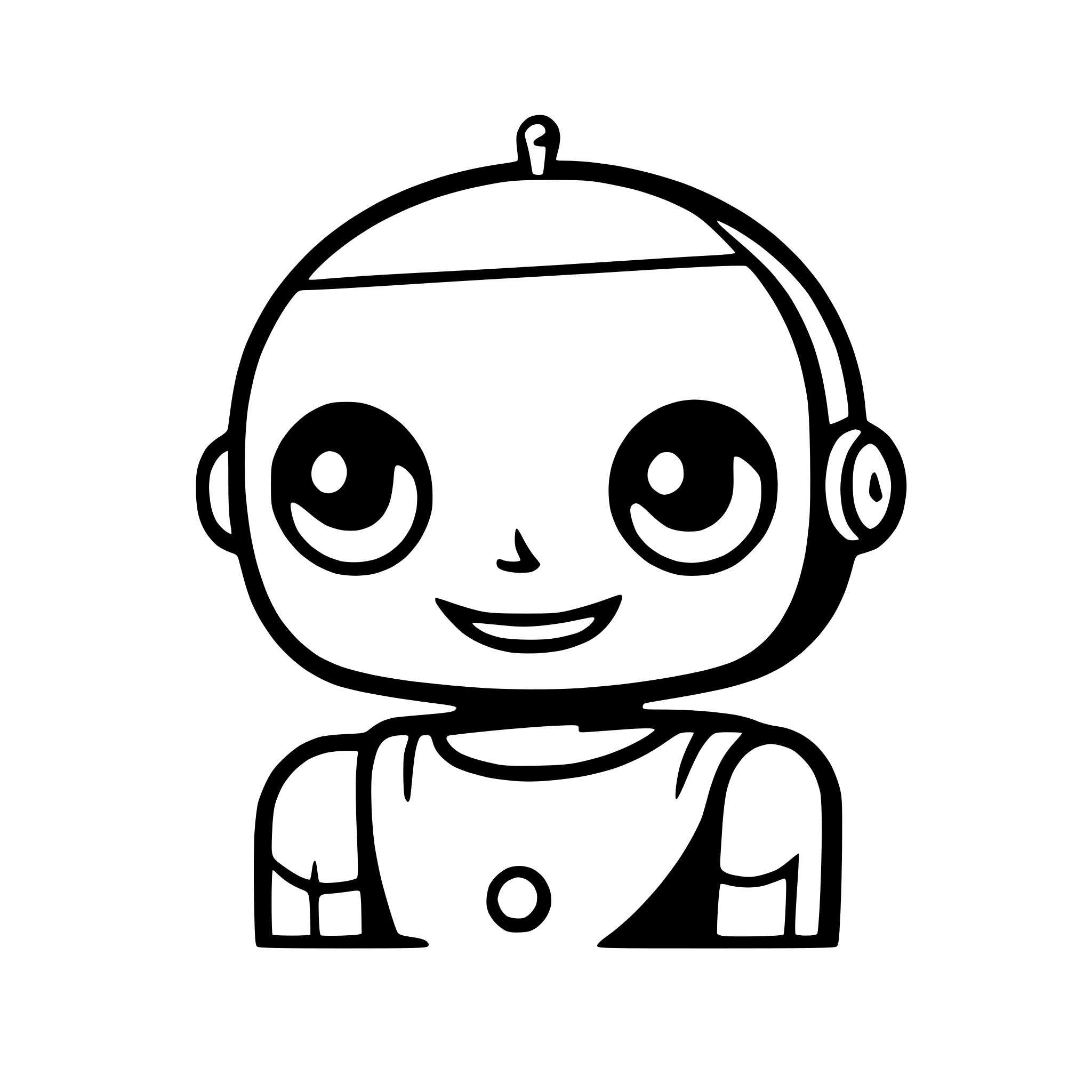 AI-generated SVG of 'cute simple robot smiling'