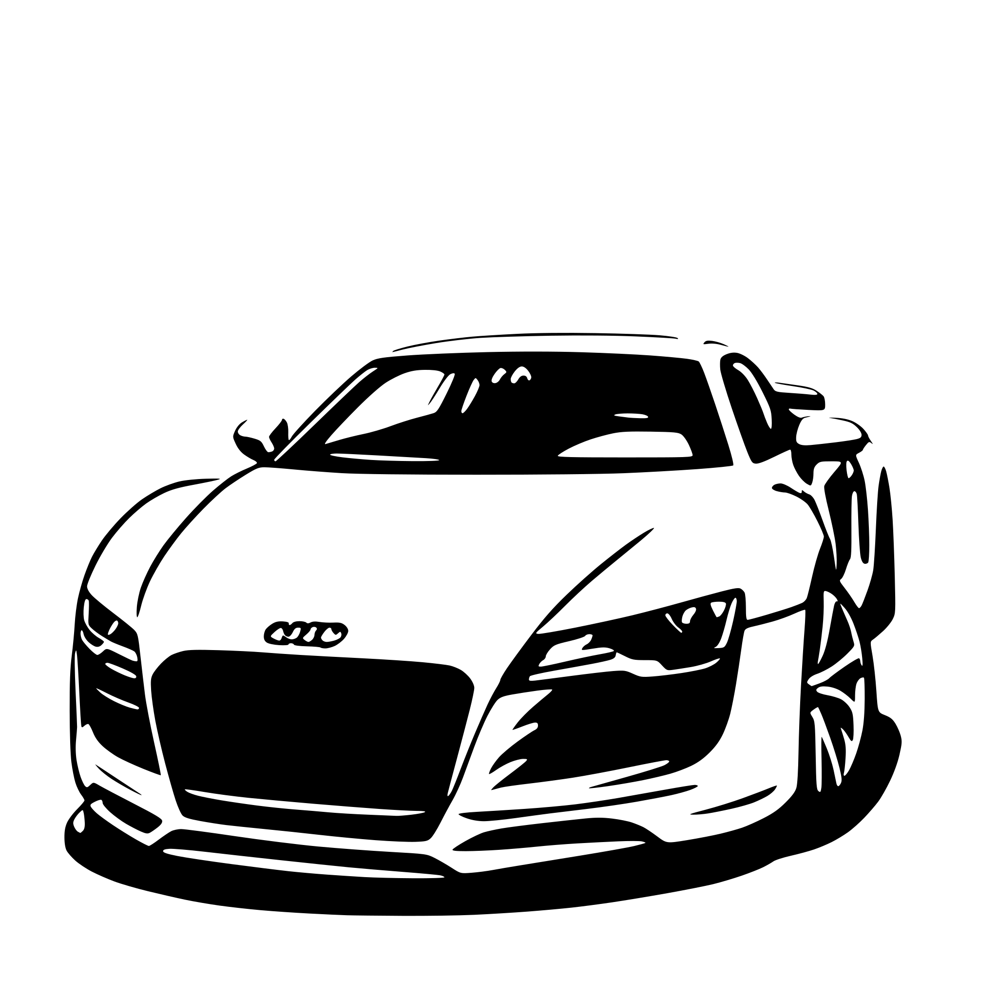 AI-generated SVG of a audi r8 outline drawing