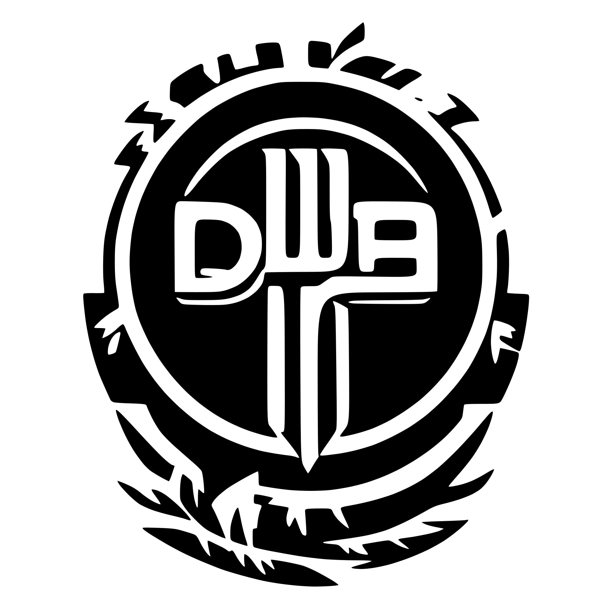 AI-generated SVG of a LOGO WITH DH in THE MIDDLE