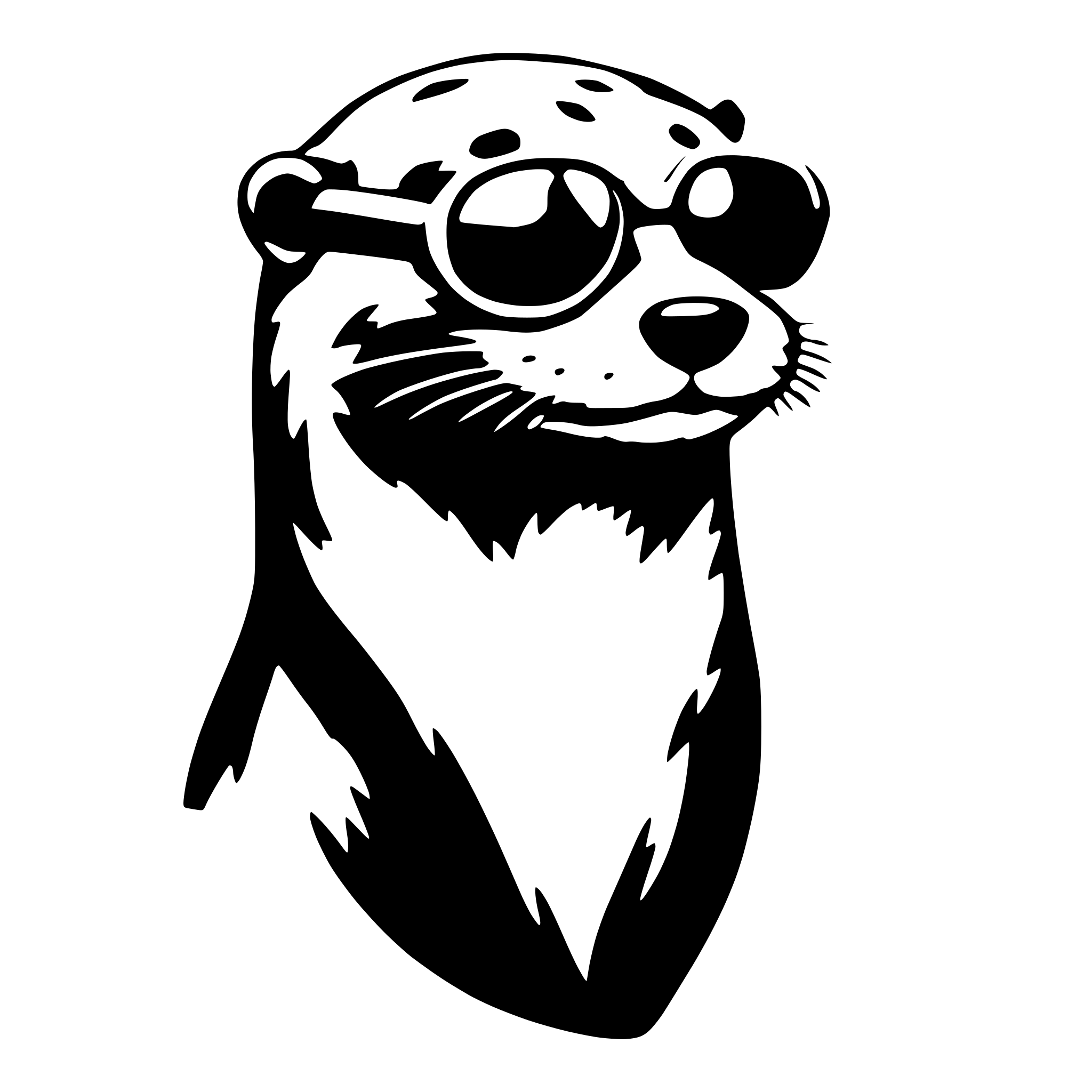AI-generated SVG of a otter wearing sunglasses