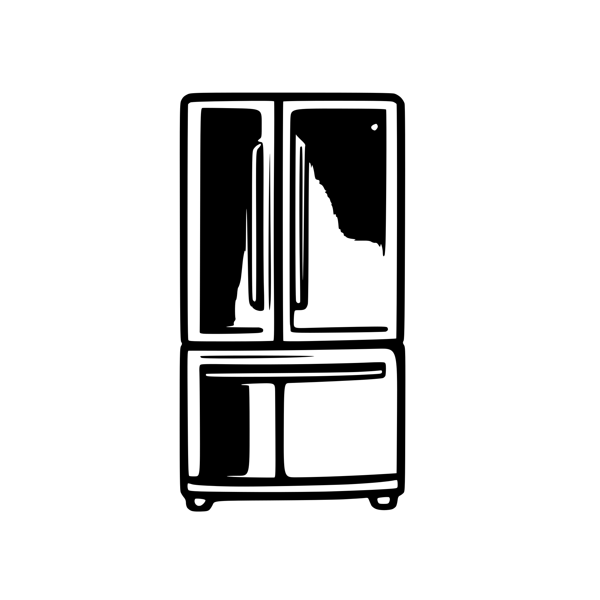AI-generated SVG of a french door refrigerator