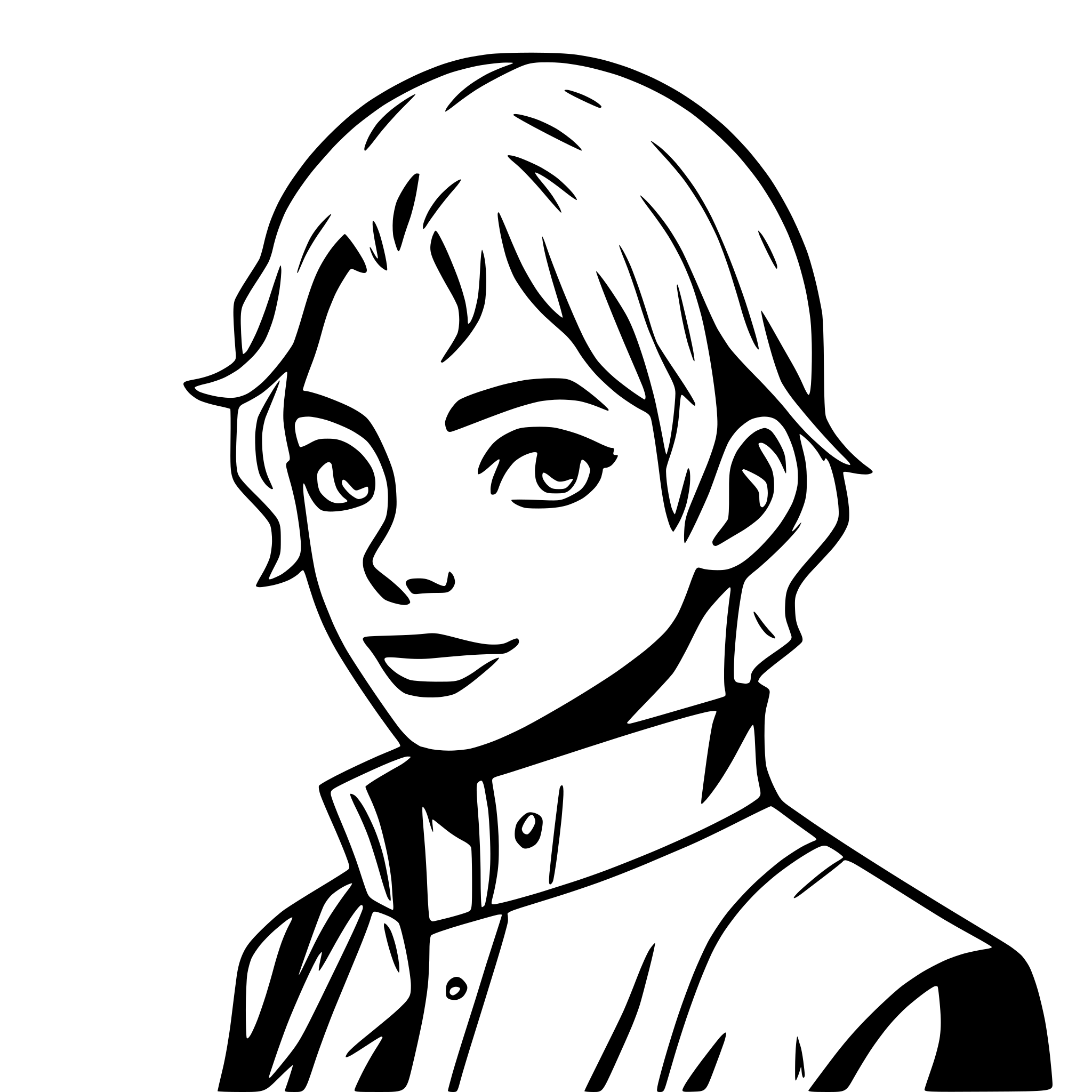 AI-generated SVG of a young blond man prorgammer