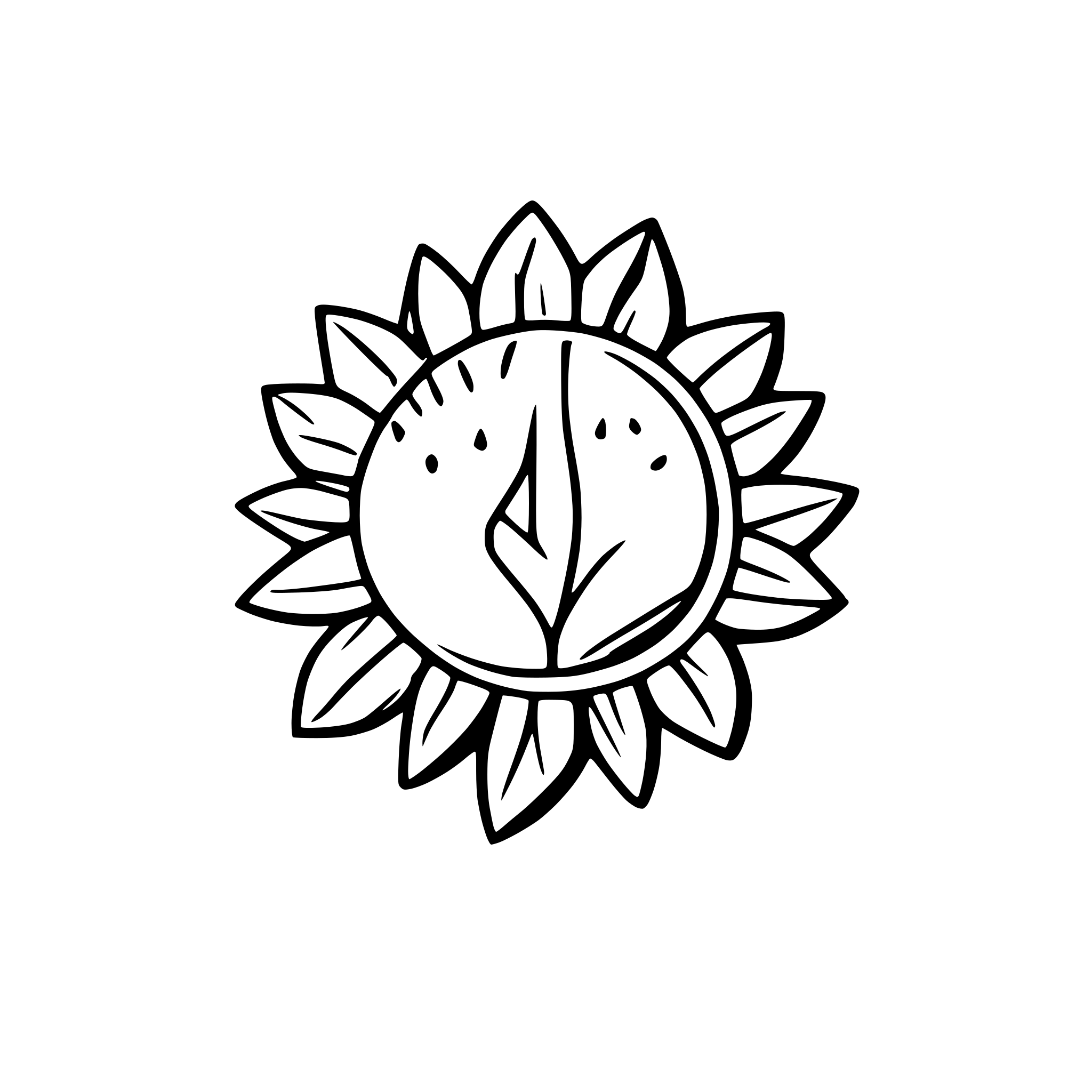 AI-generated SVG of a Abstract Stylish Sun