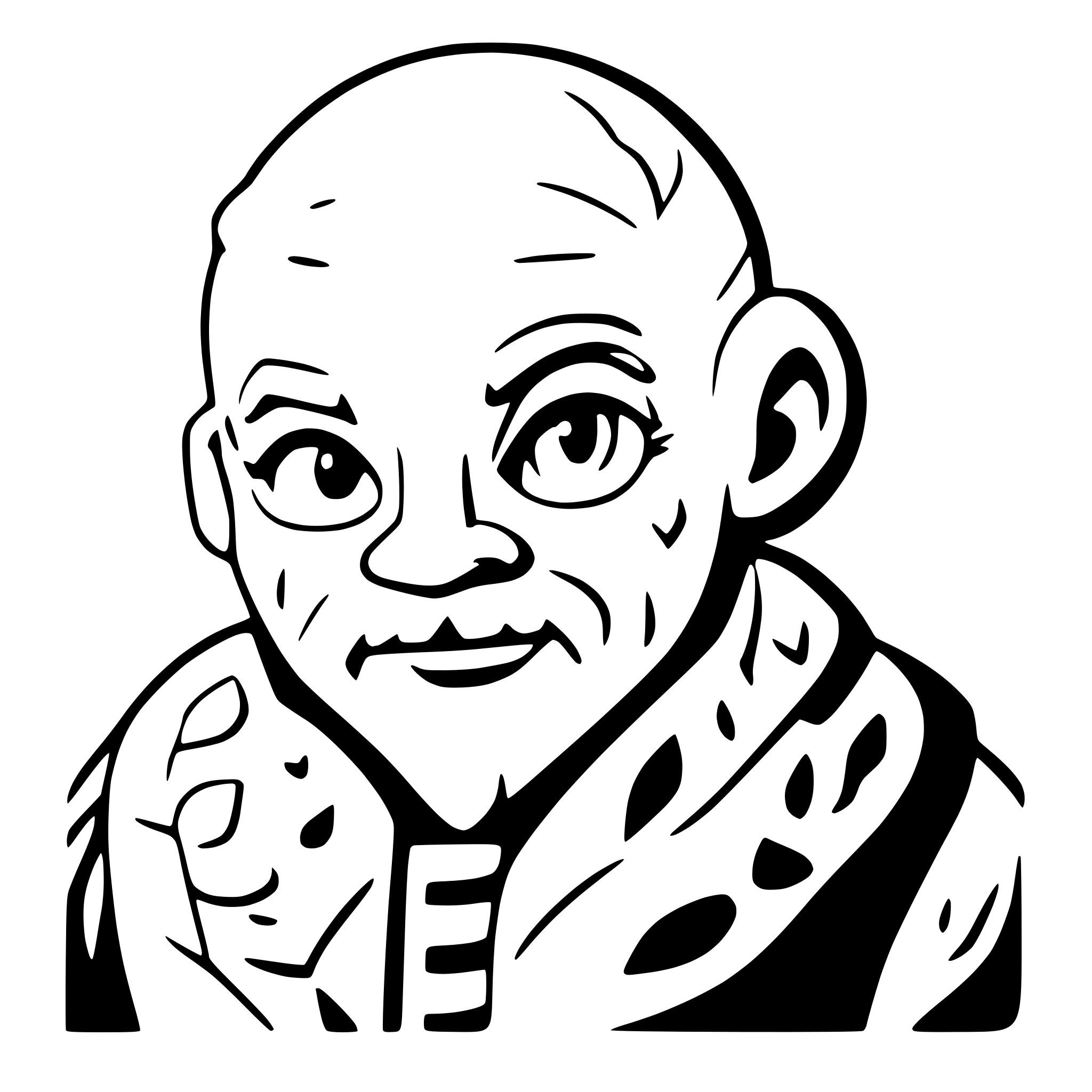 AI-generated SVG of 'old grandfather'