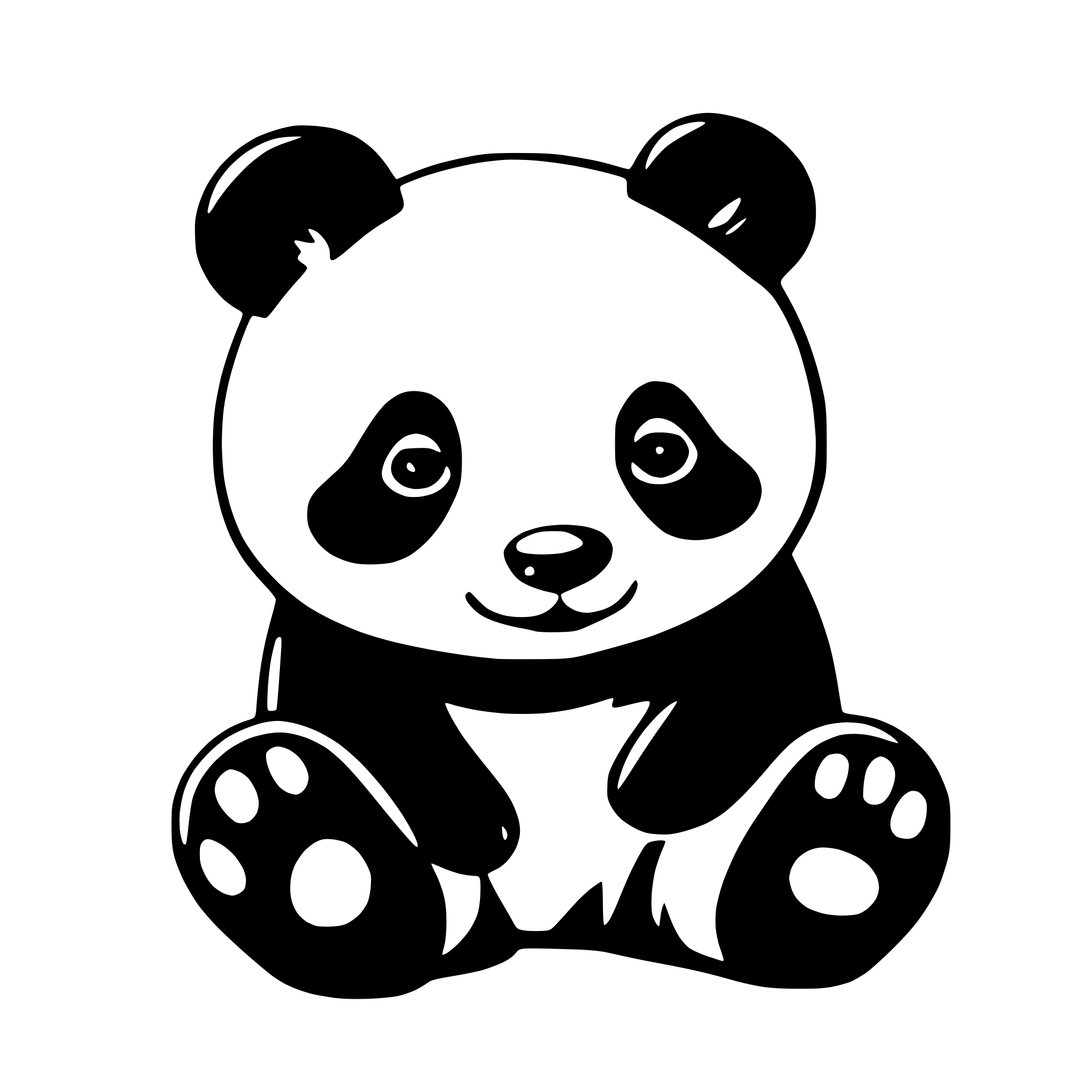 AI-generated SVG of a Cute panda
