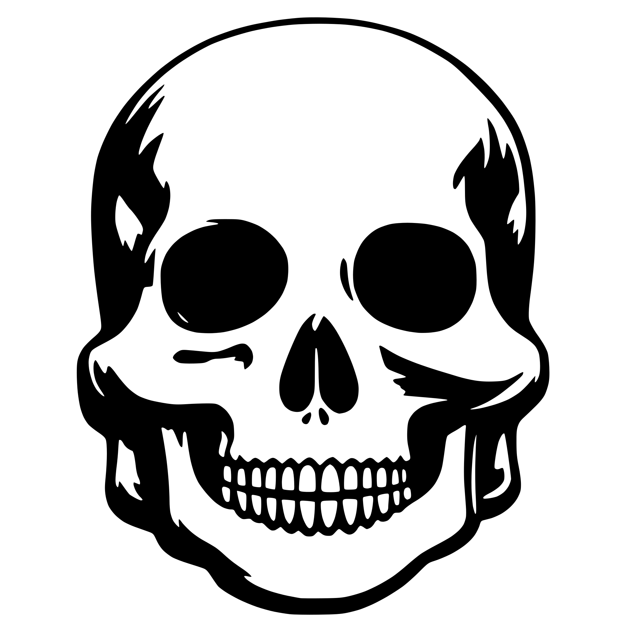 AI-generated SVG of 'Digital glitch skull'