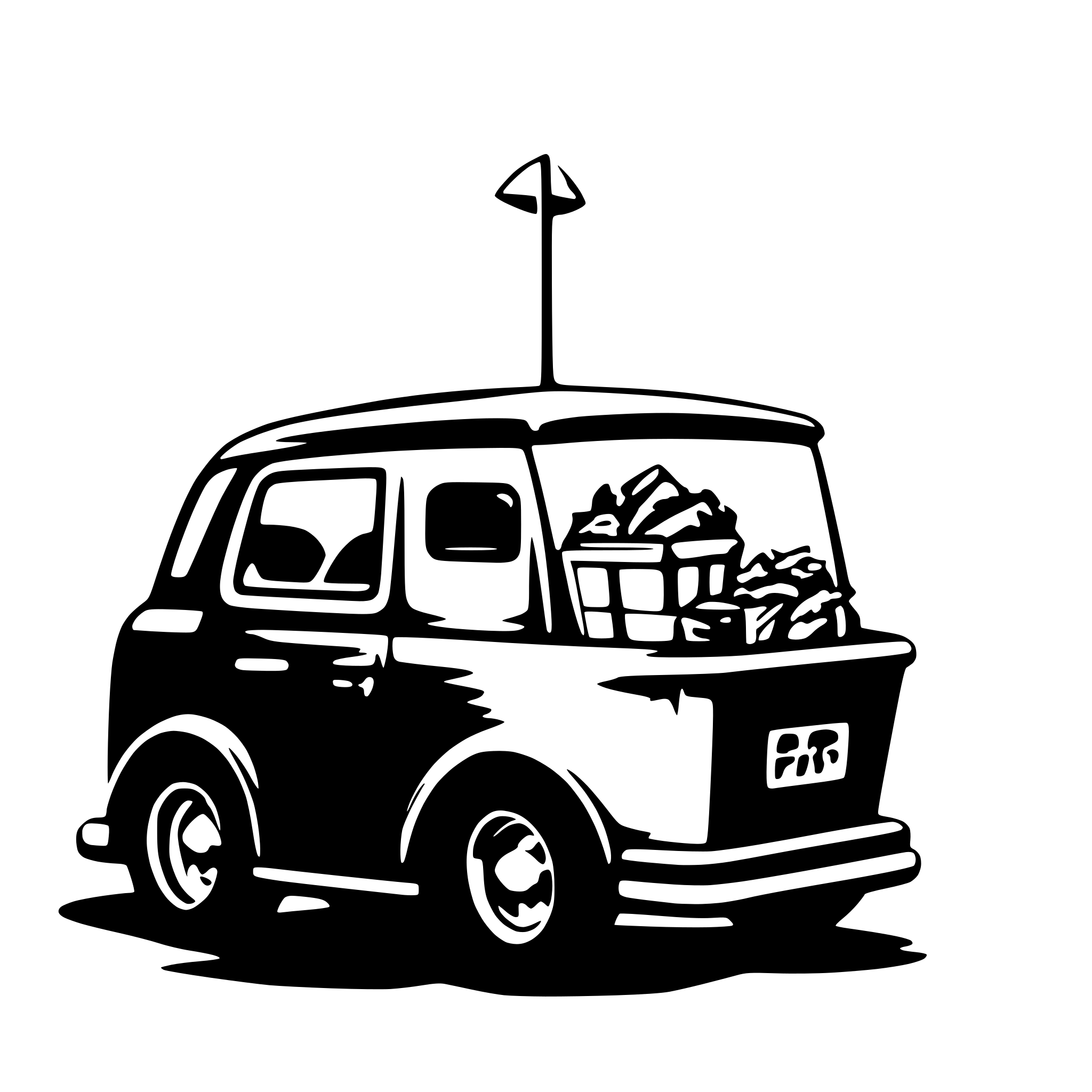 AI-generated SVG of a takeout food delivery by car