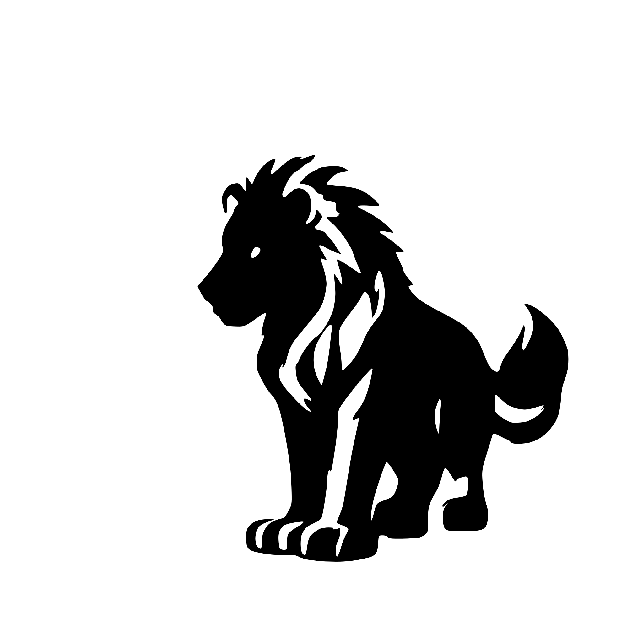 AI-generated SVG of a lion