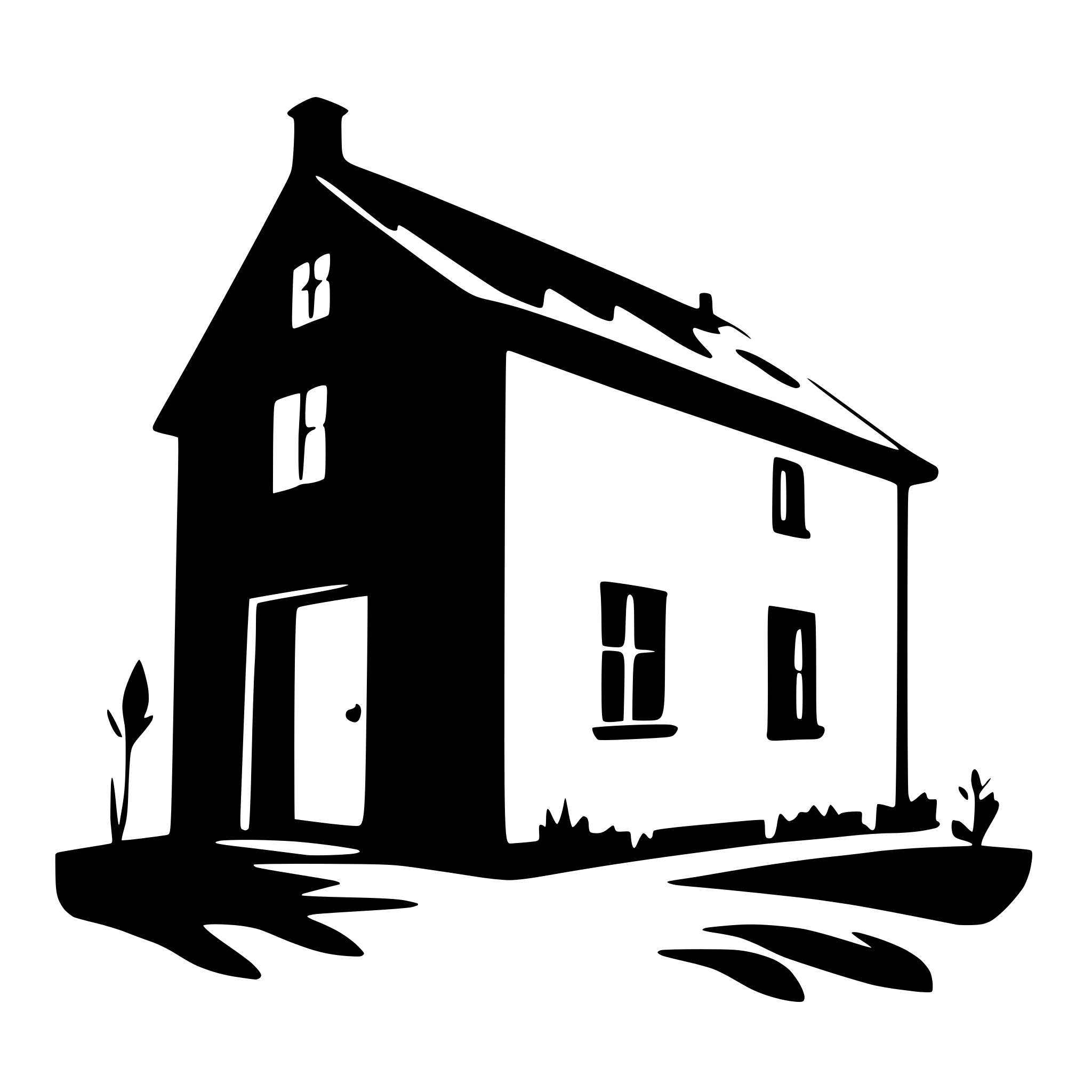 AI-generated SVG of a rustic country cottage