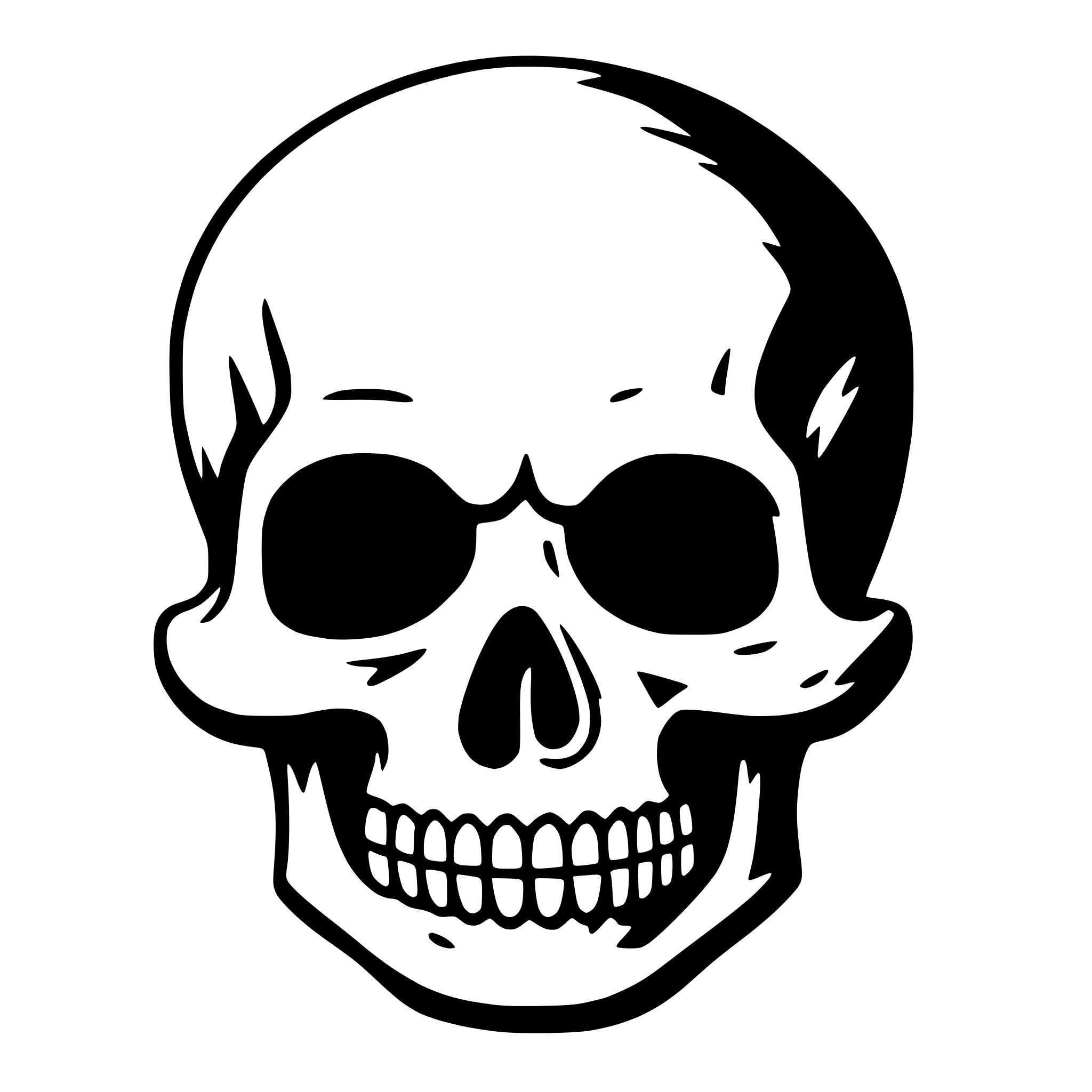 AI-generated SVG of a skull