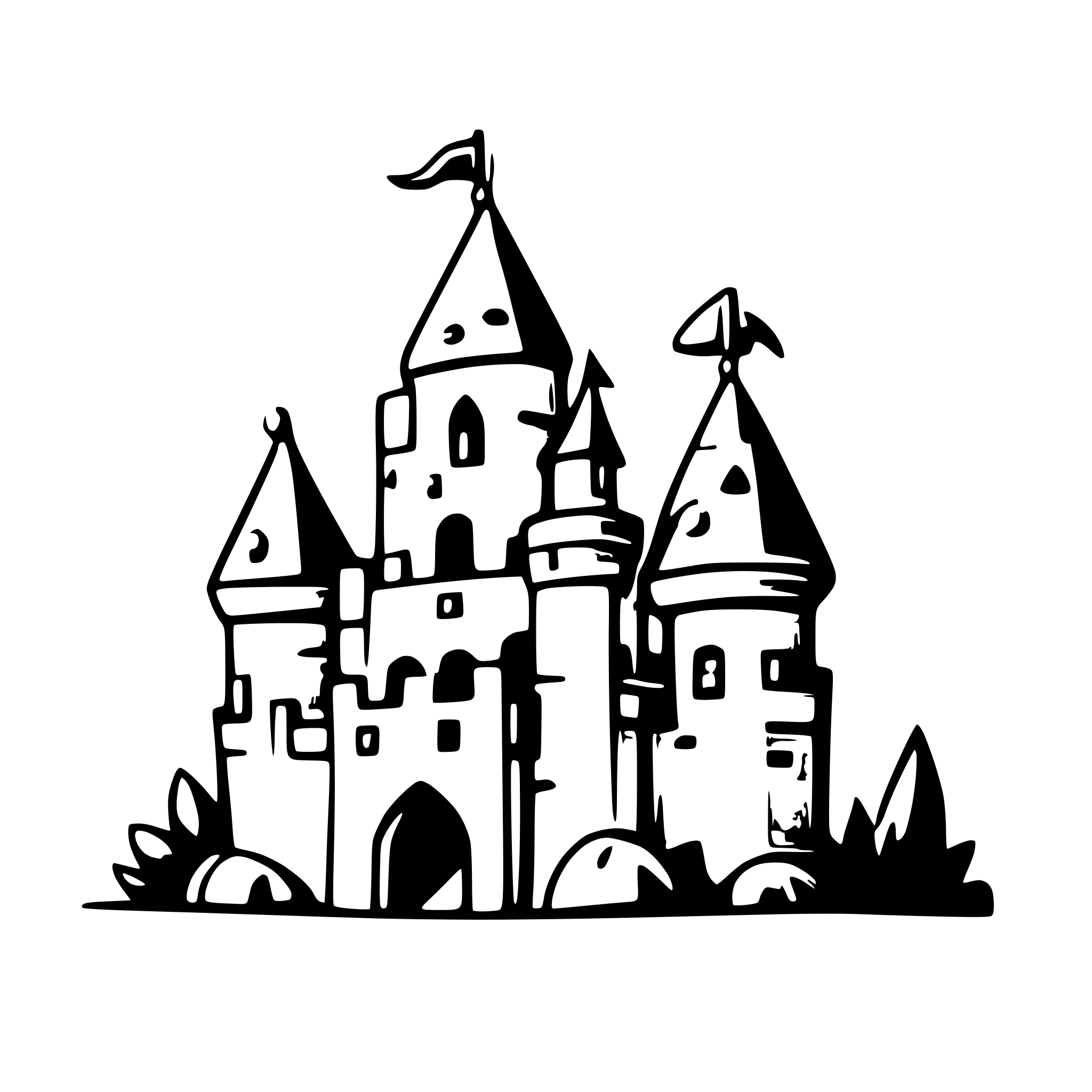 AI-generated SVG of a castle cartoon