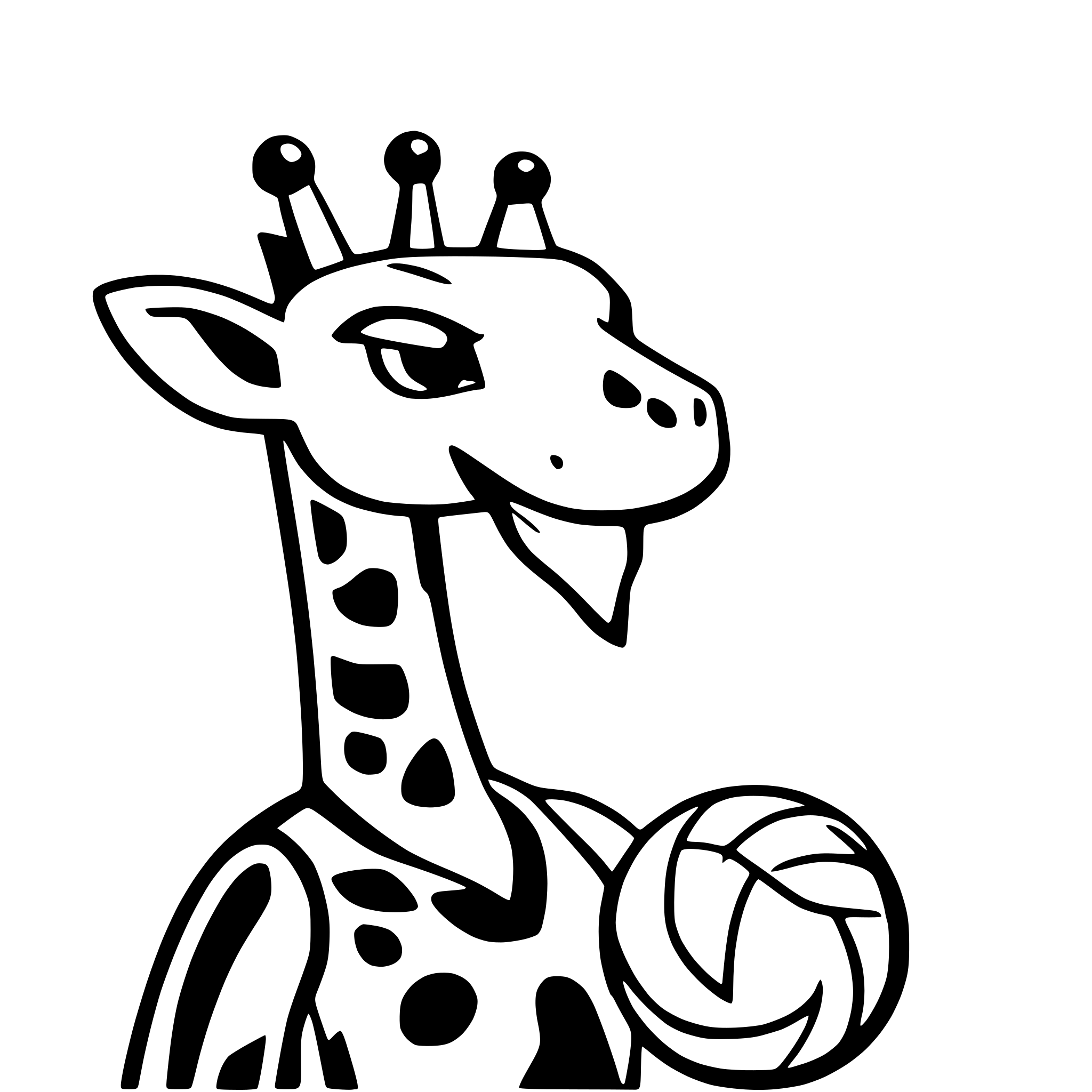 AI-generated SVG of a A logo for a sports club called "TV Langen Basketball" with a giraffe as a mascot. Include the club's name as well as a giraffe. The giraffe should be jacked and slightly angry.