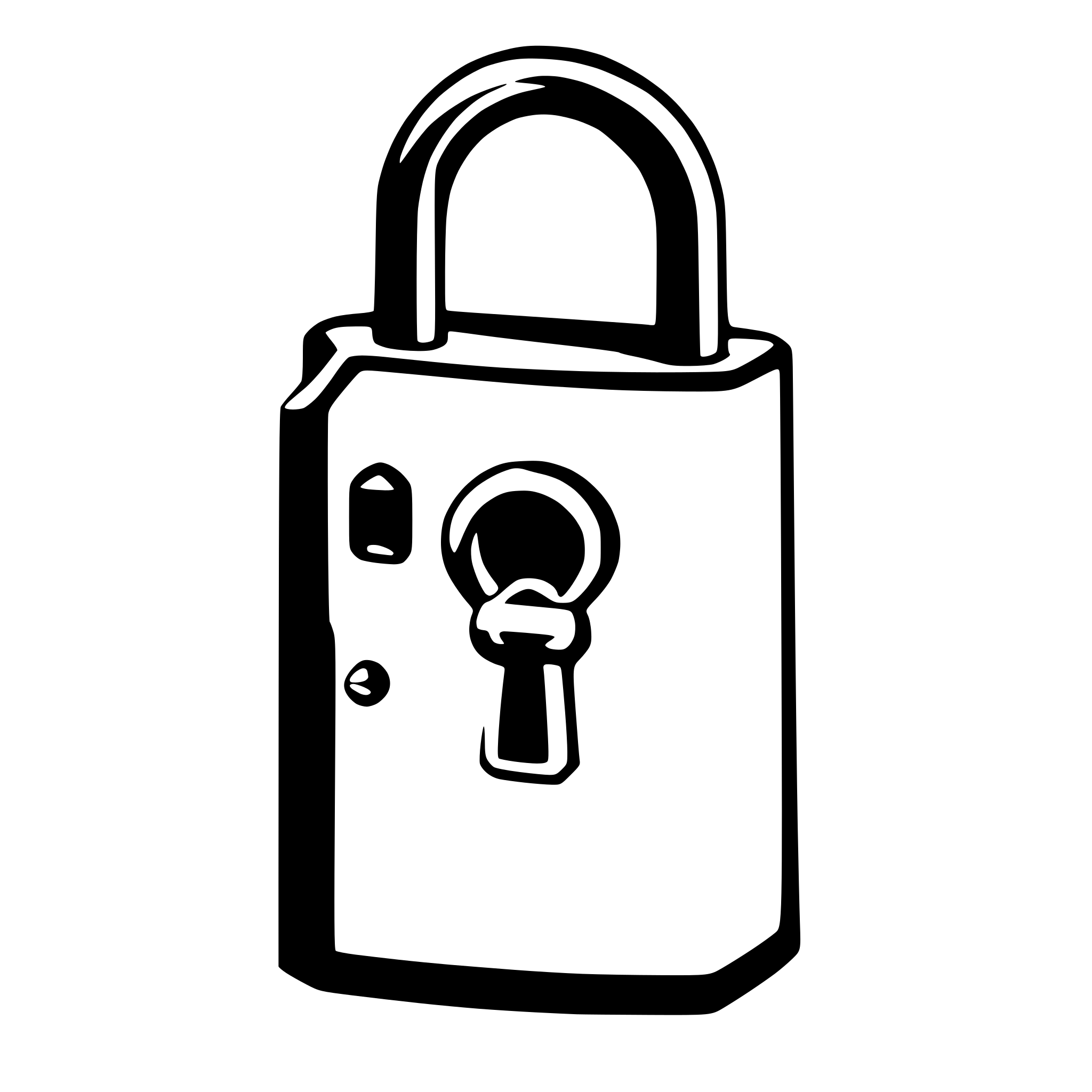 AI-generated SVG of 'padlock 2D'