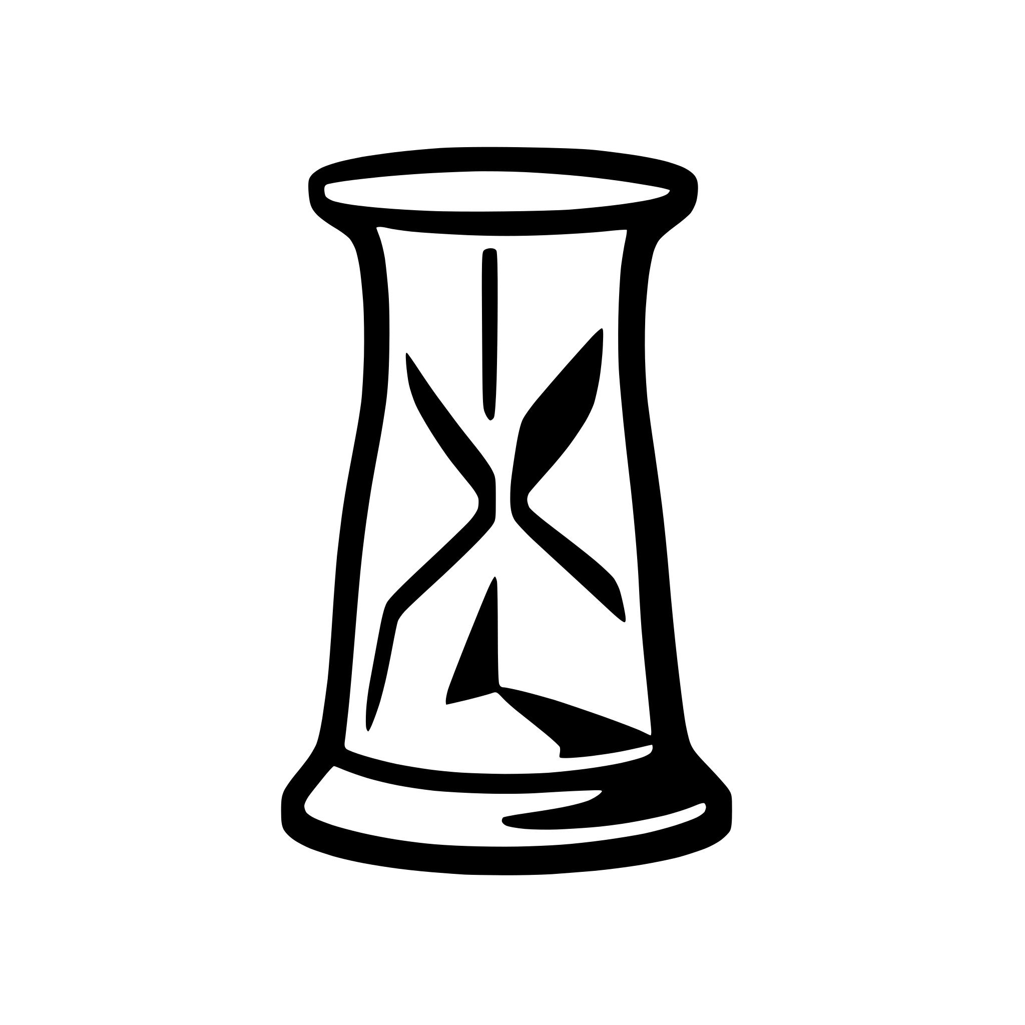 AI-generated SVG of 'hourglass with cracked glass'
