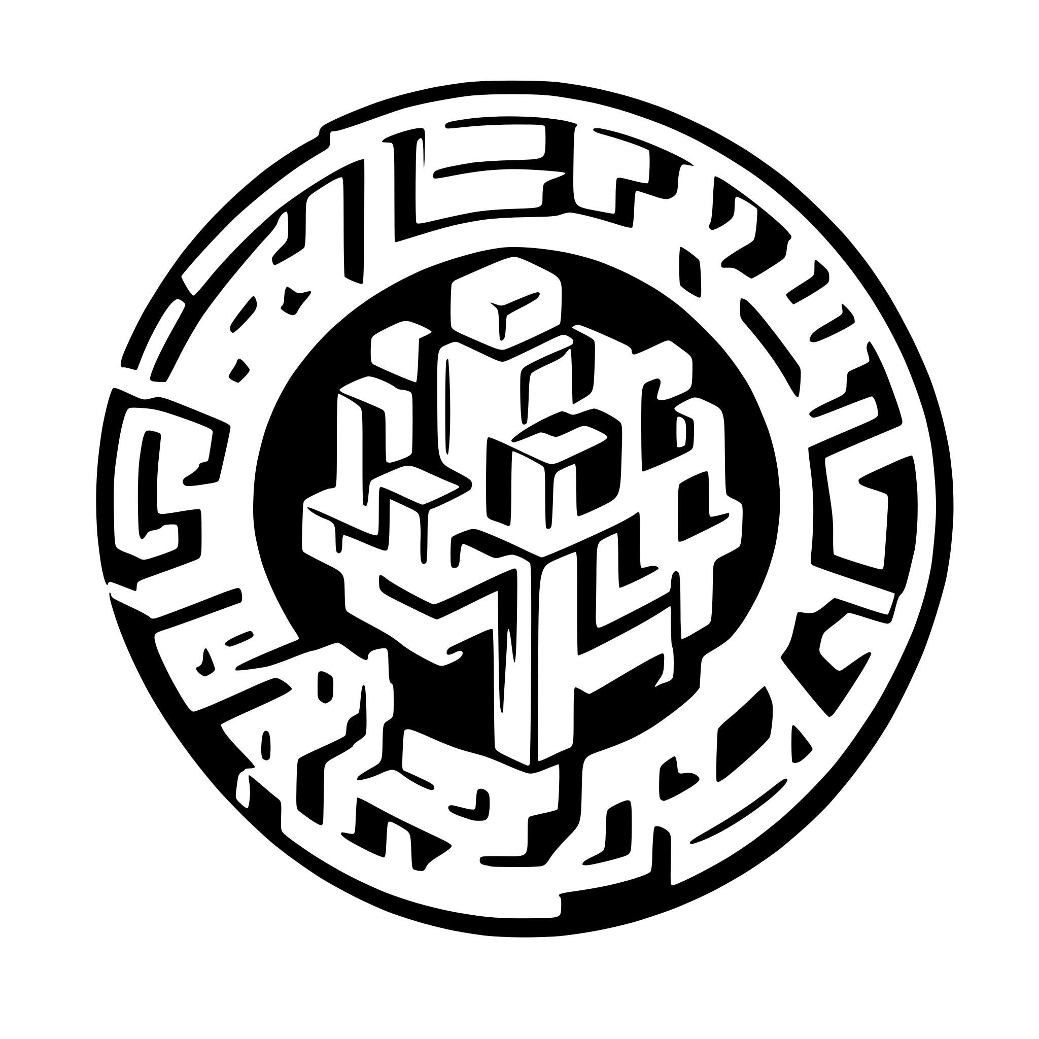 AI-generated SVG of a sXLauncher minecraft logo circle