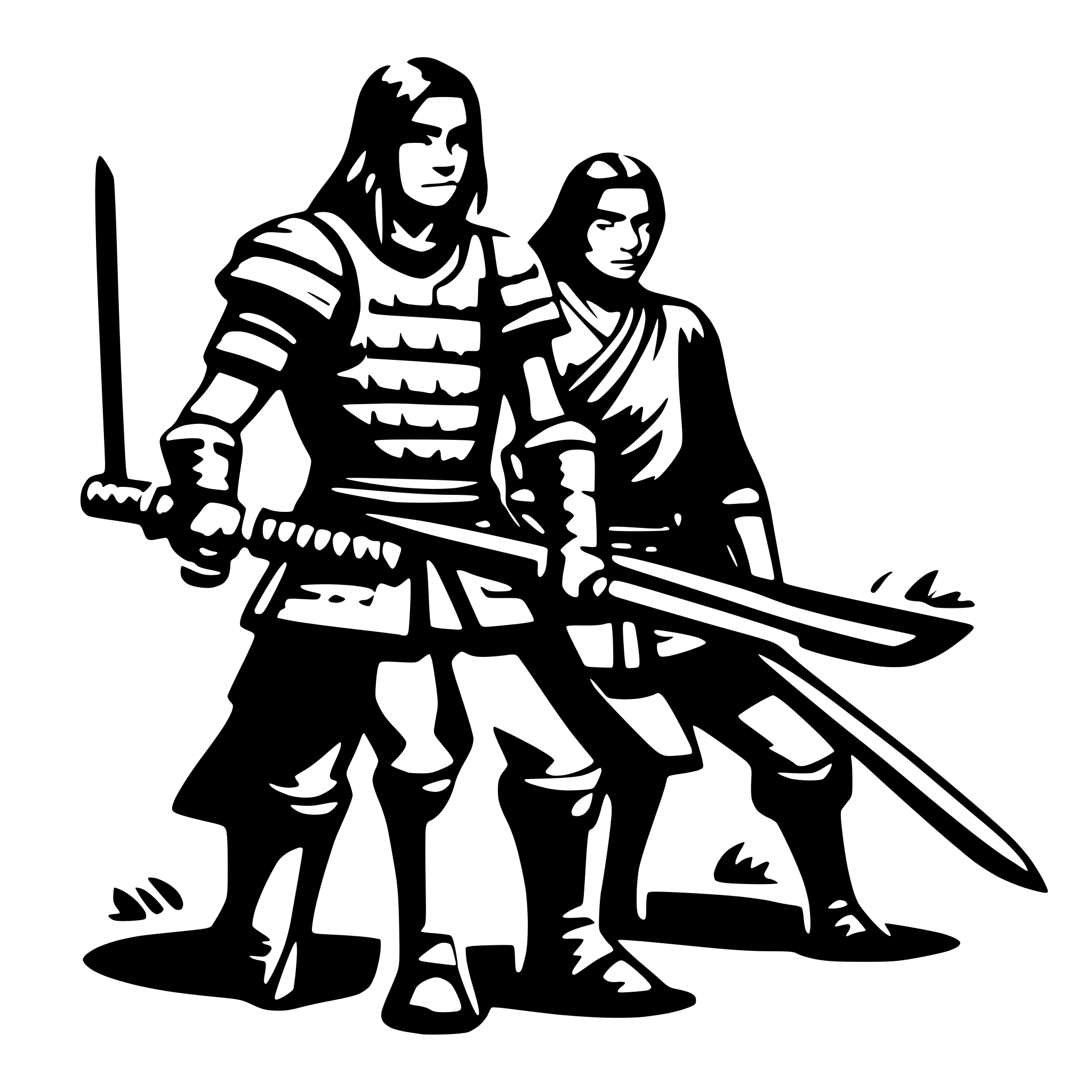 AI-generated SVG of 'samurai'