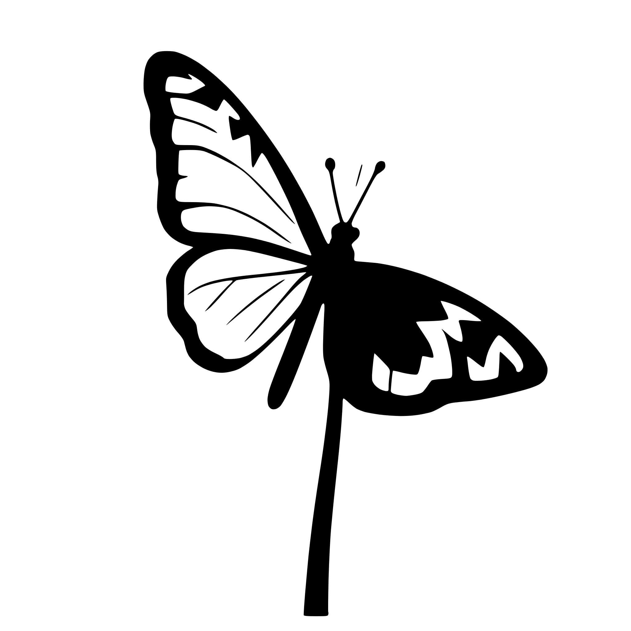 AI-generated SVG of 'butterfly with open wings'
