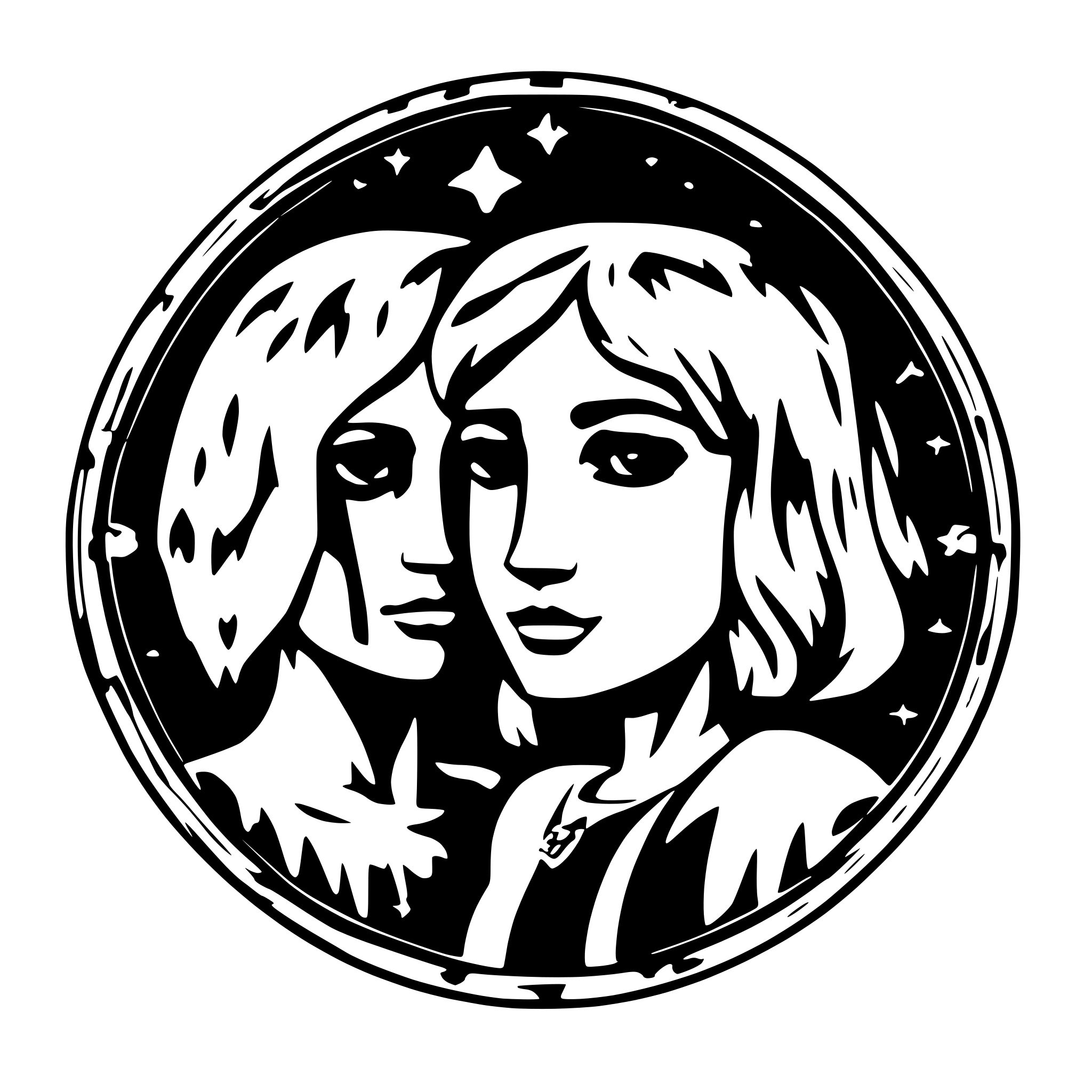 AI-generated SVG of 'gemini zodiac sign'