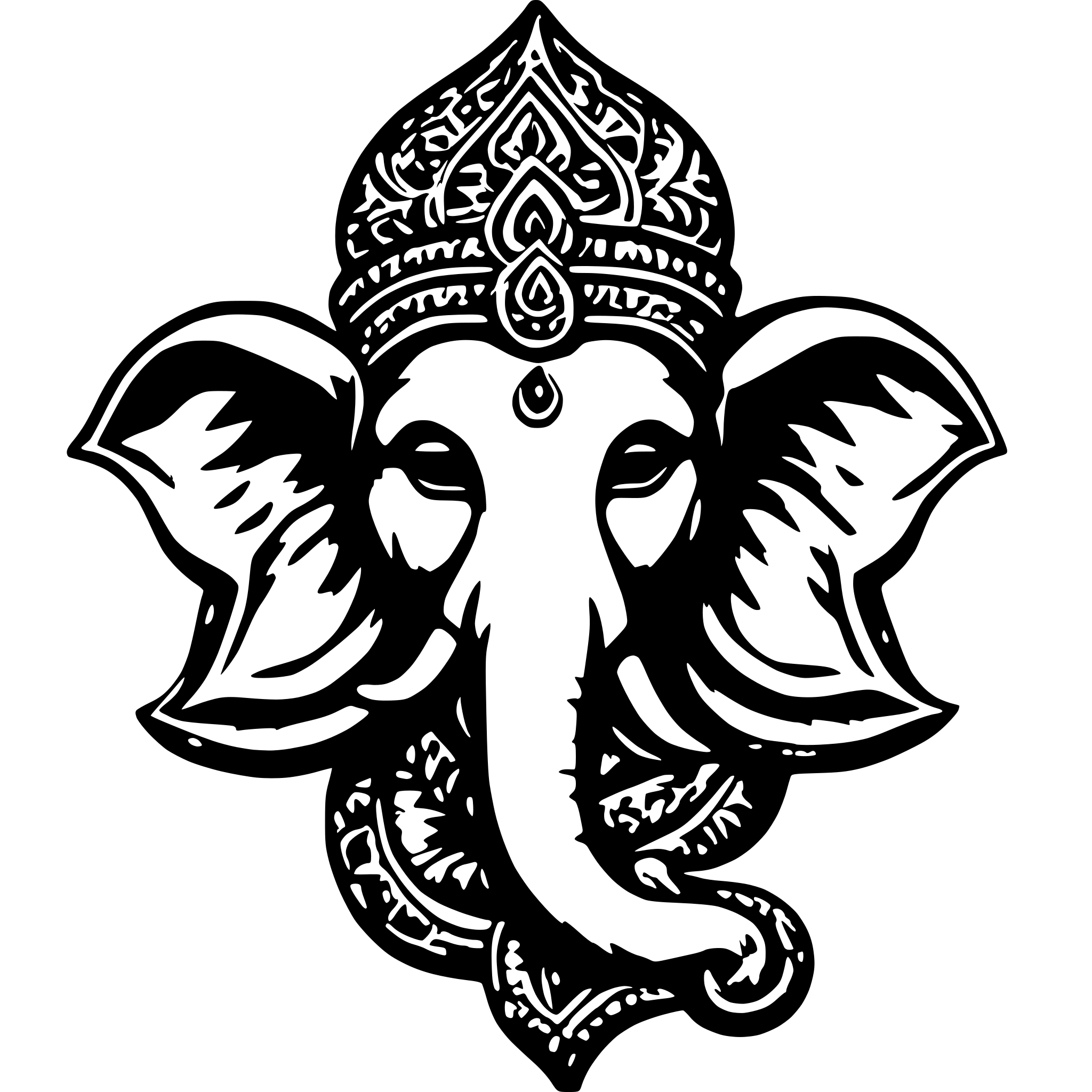 AI-generated SVG of 'Colored Lord ganesh'