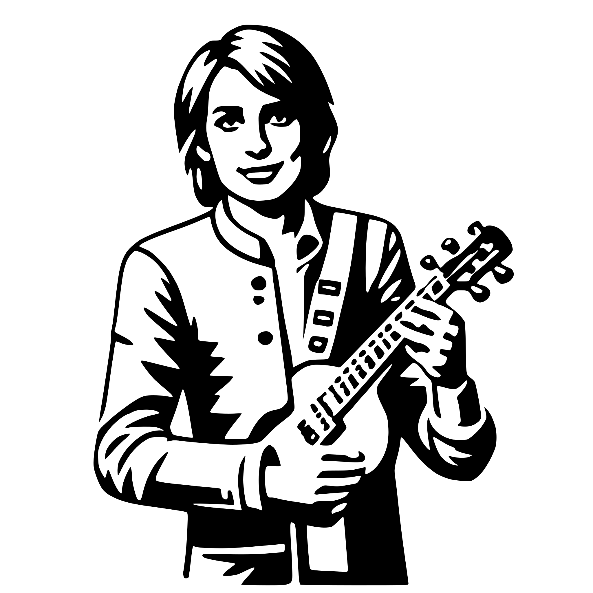 AI-generated SVG of 'musician'
