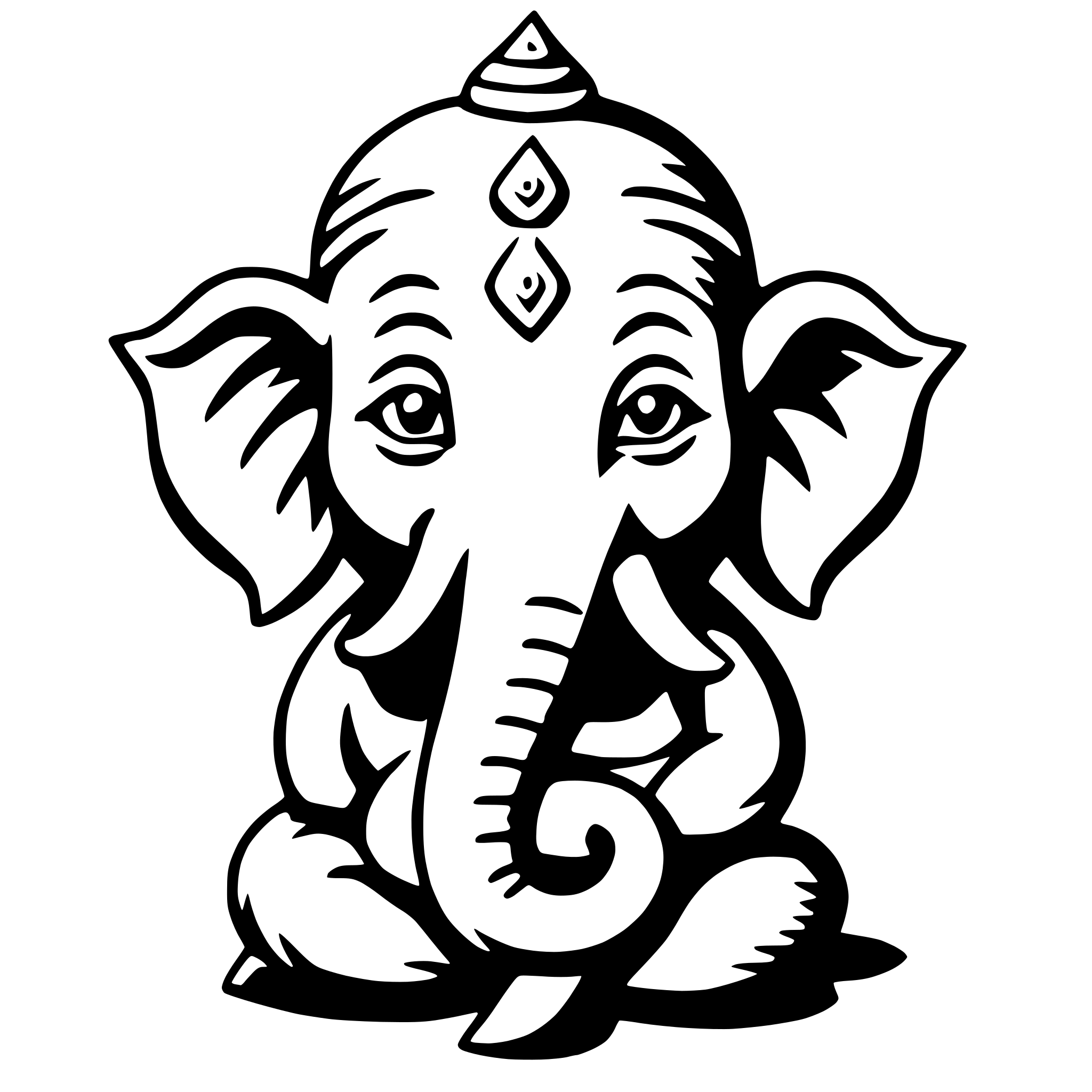 AI-generated SVG of a ganesha